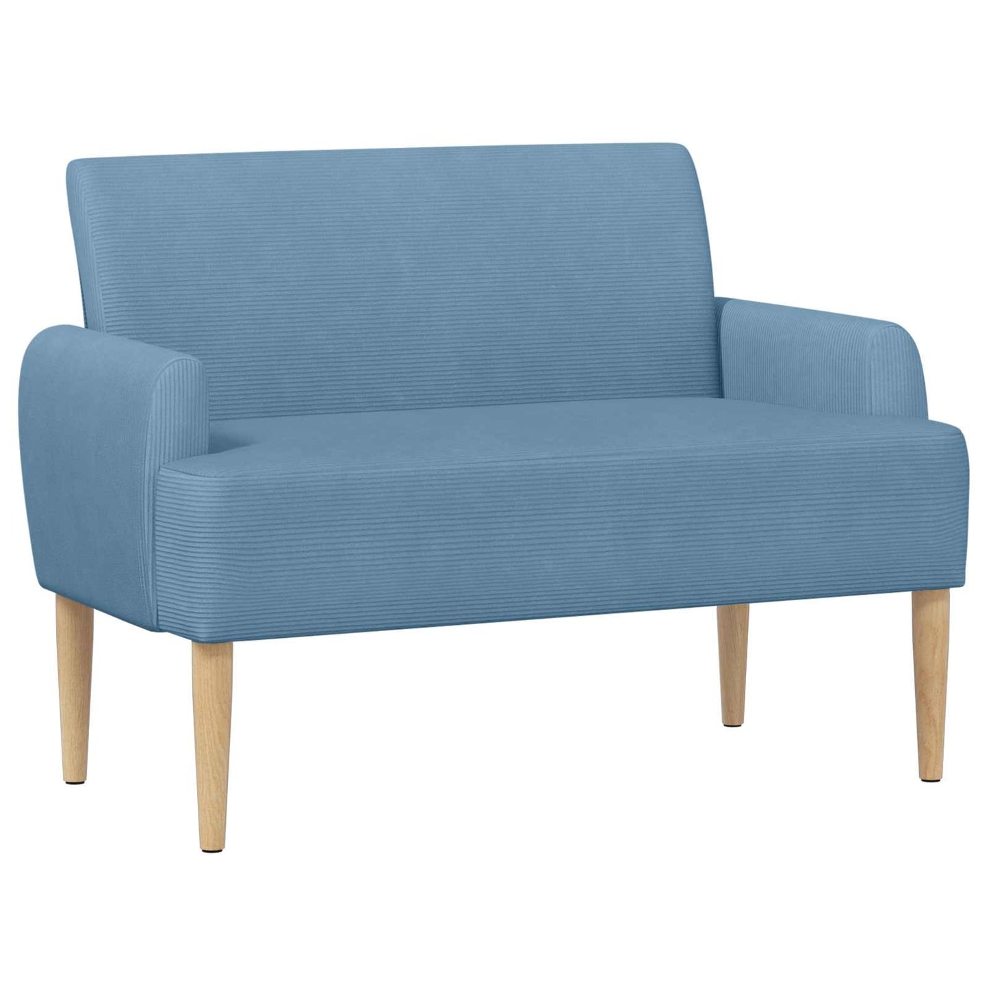 vidaXL Love seat με κουμπιά Μπλε 116 x 67 x 81 εκ Υφασμάτινο Κορντουρά