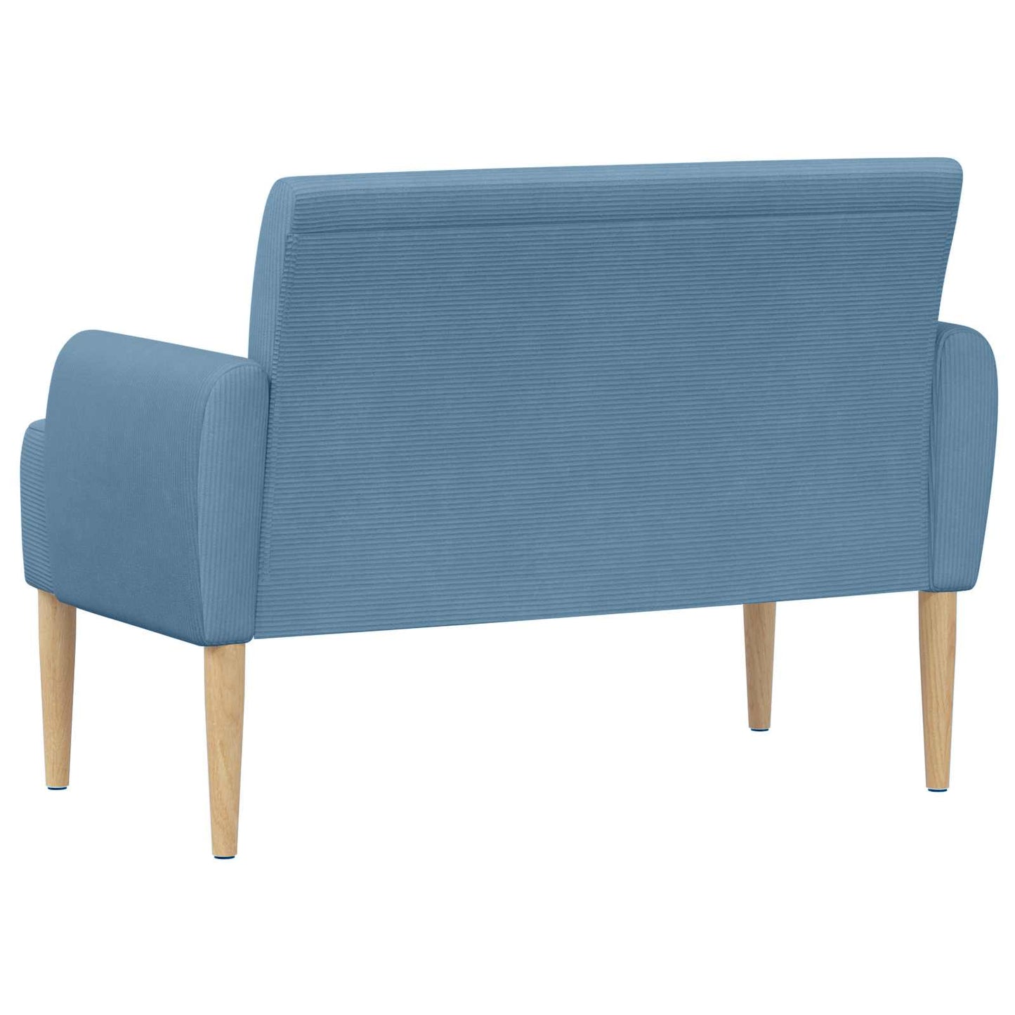 vidaXL Love seat με κουμπιά Μπλε 116 x 67 x 81 εκ Υφασμάτινο Κορντουρά