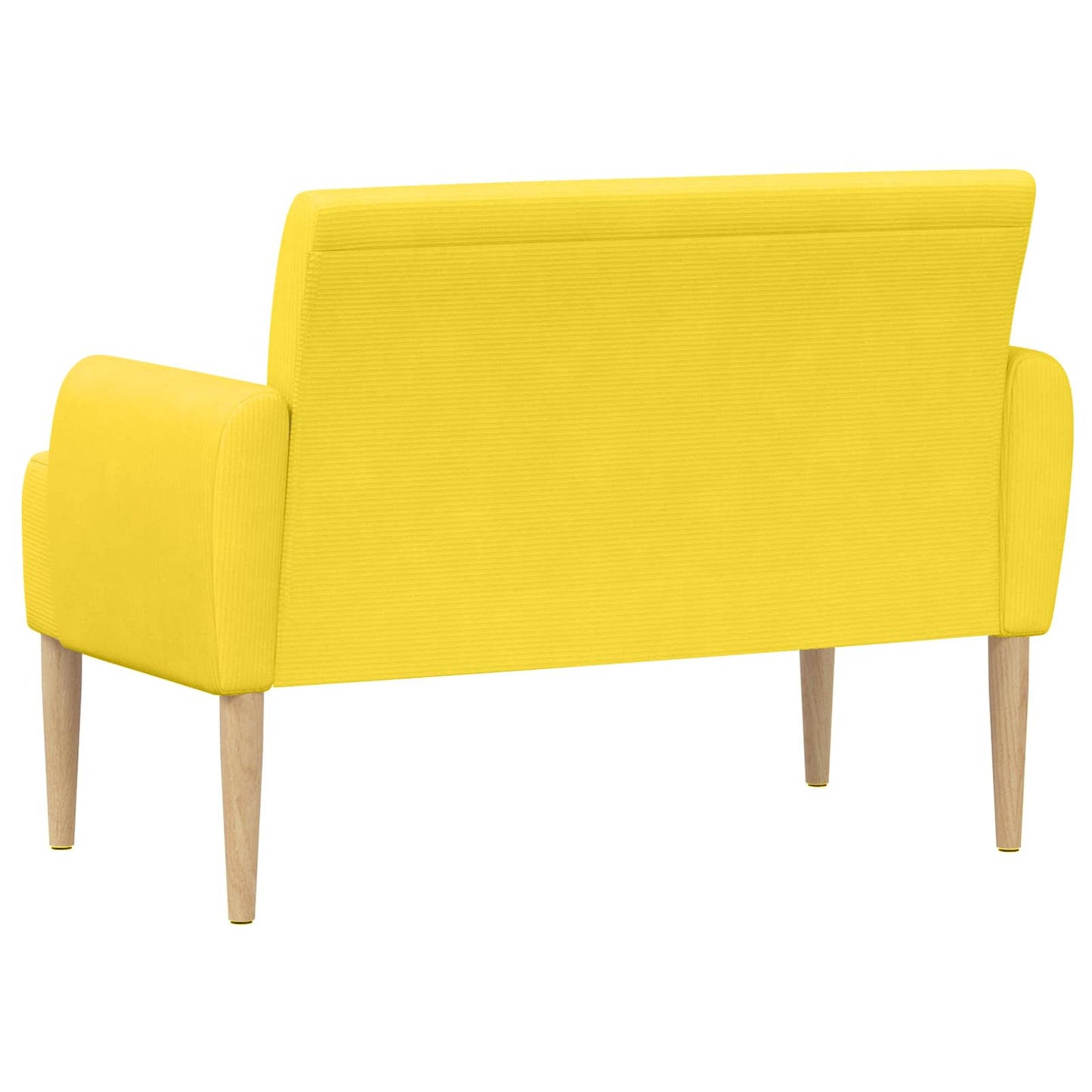 vidaXL Love seat με κουμπιά Απαλό Κίτρινο 116 x 67 x 81 εκ