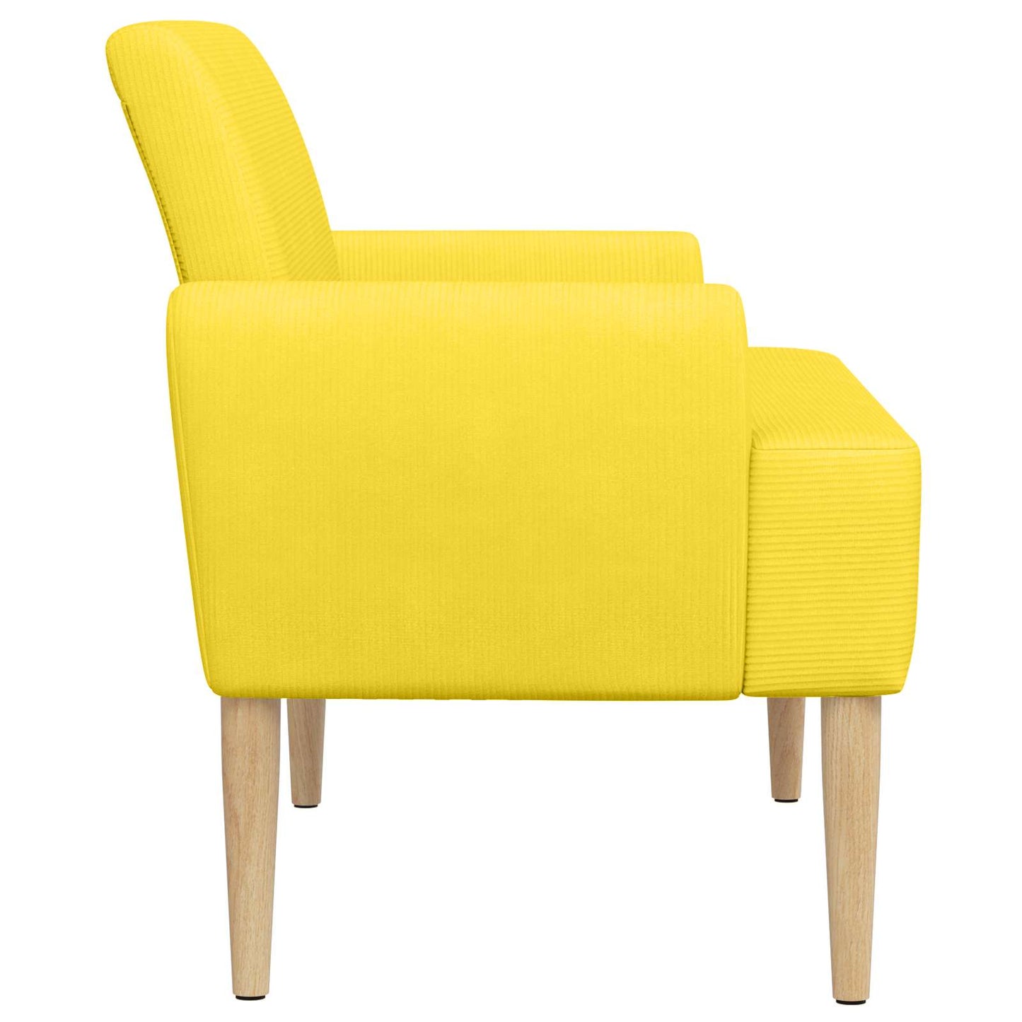 vidaXL Love seat με κουμπιά Απαλό Κίτρινο 116 x 67 x 81 εκ