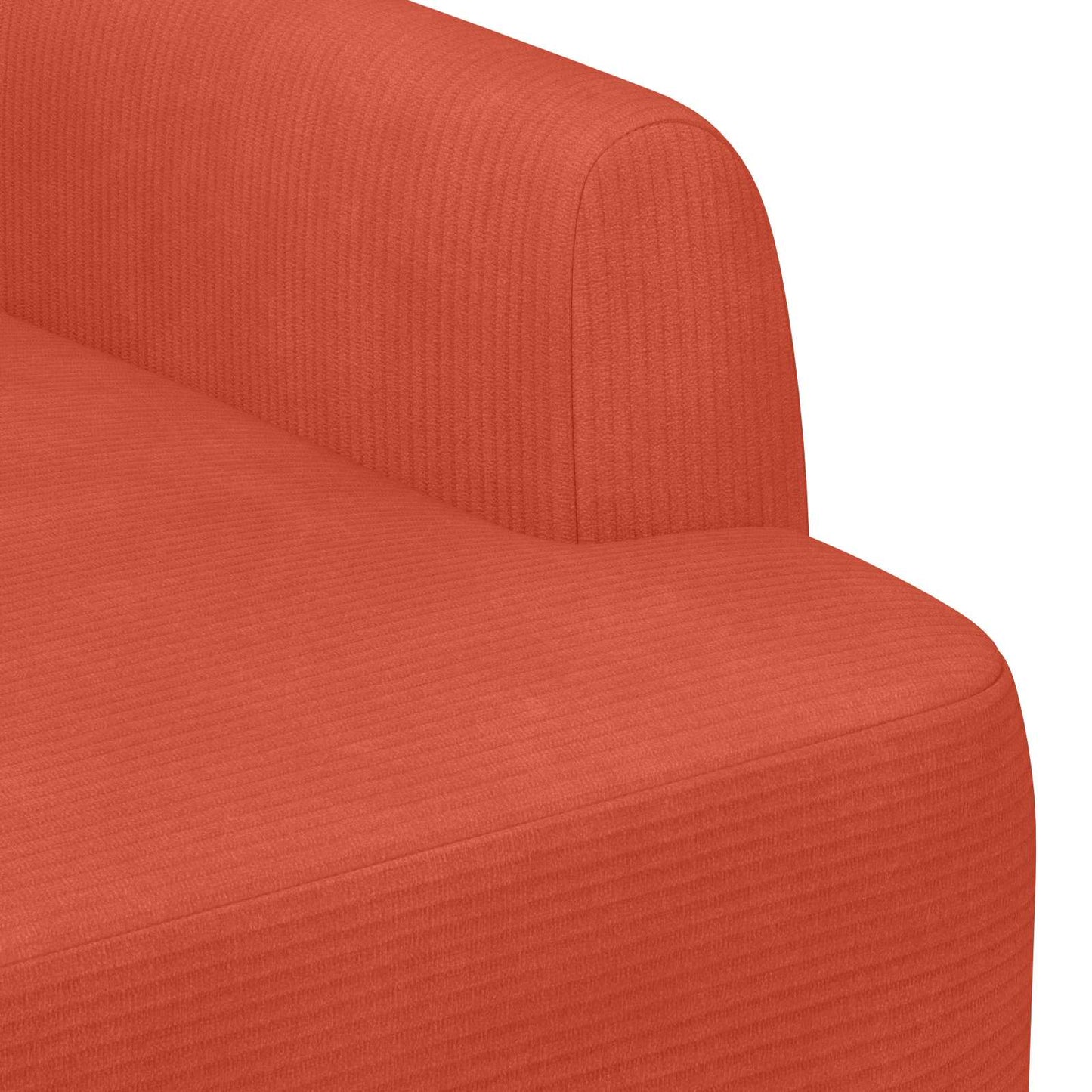 vidaXL Love seat με κουμπιά Κόκκινο Πορτοκαλί 116 x 67 x 81 εκ