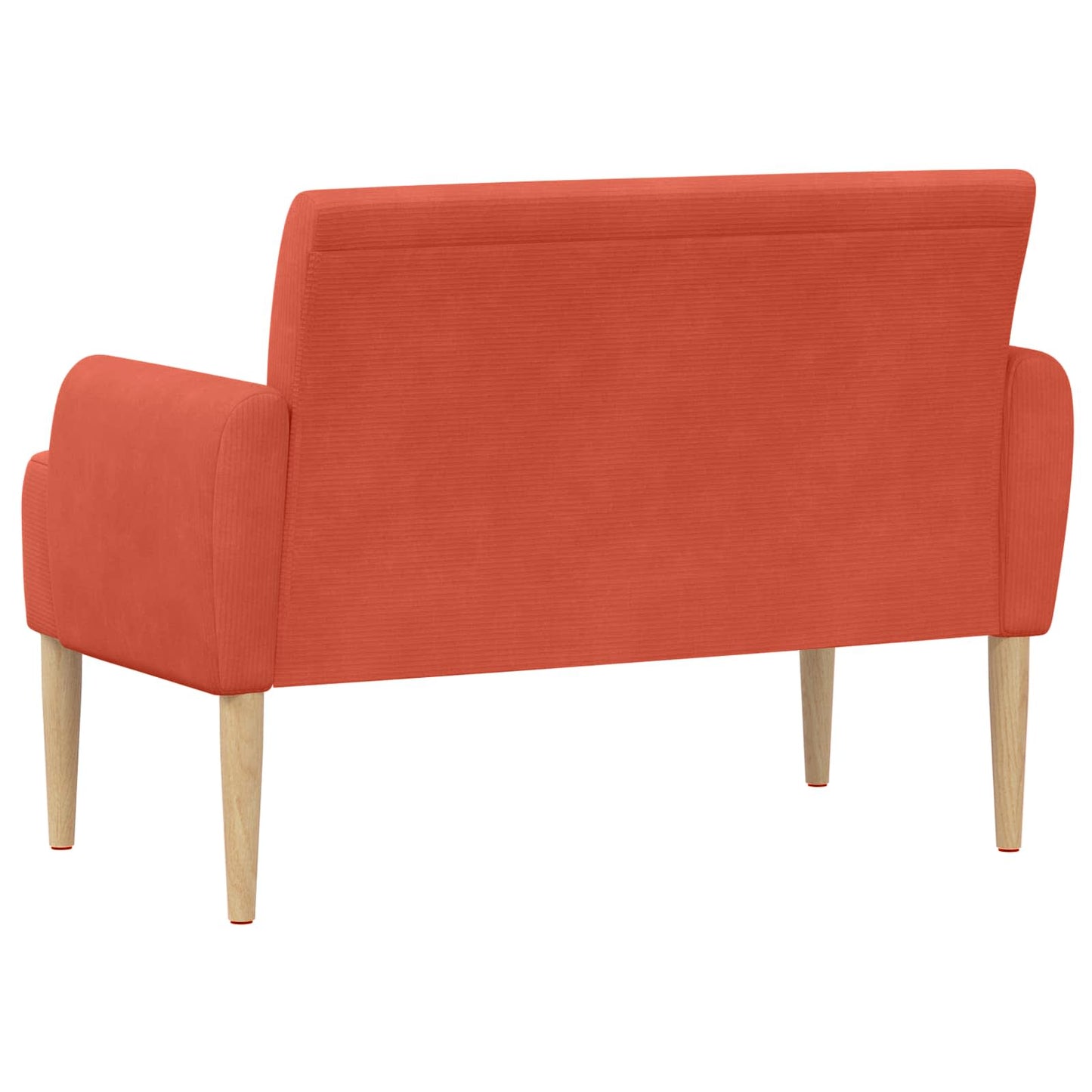 vidaXL Love seat με κουμπιά Κόκκινο Πορτοκαλί 116 x 67 x 81 εκ