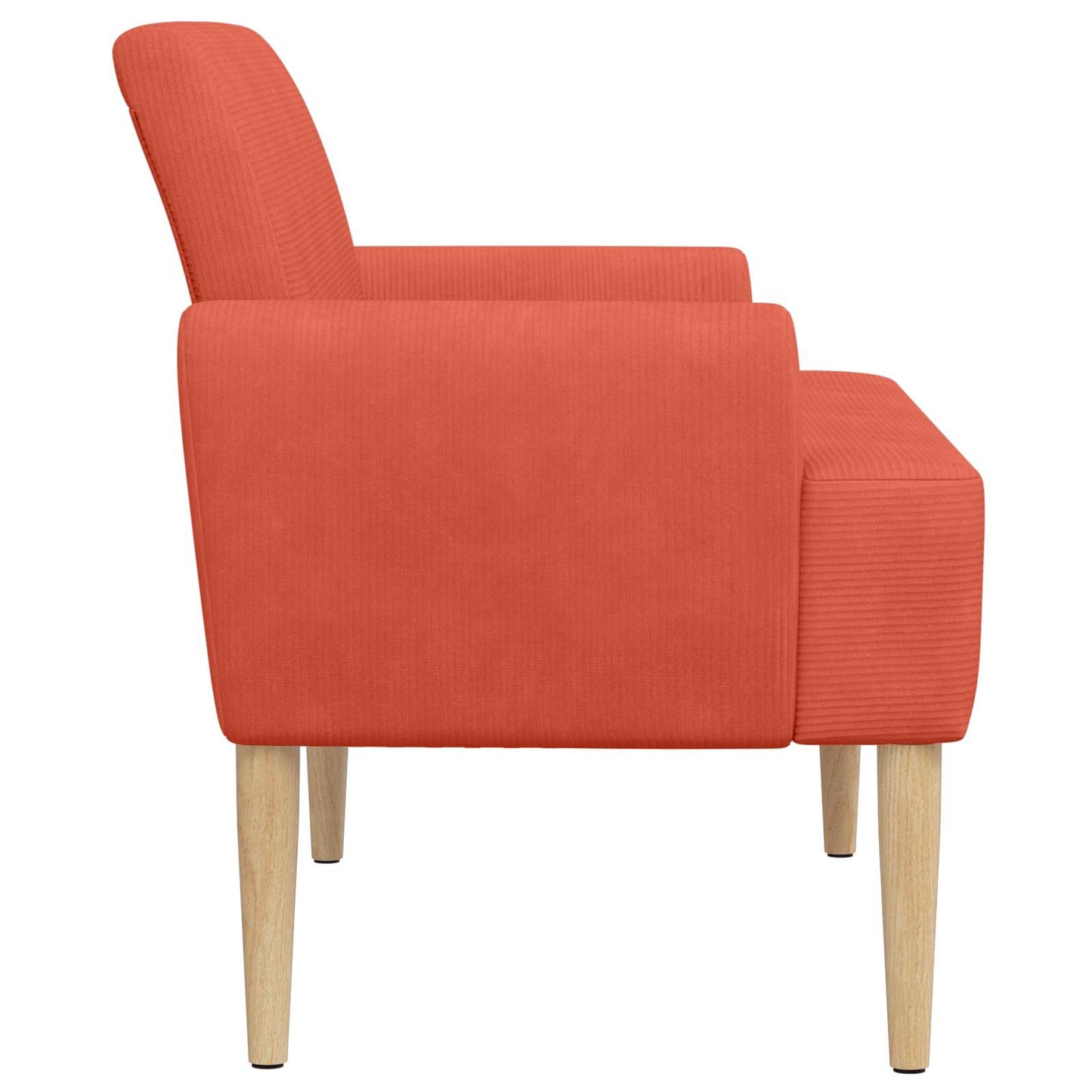 vidaXL Love seat με κουμπιά Κόκκινο Πορτοκαλί 116 x 67 x 81 εκ