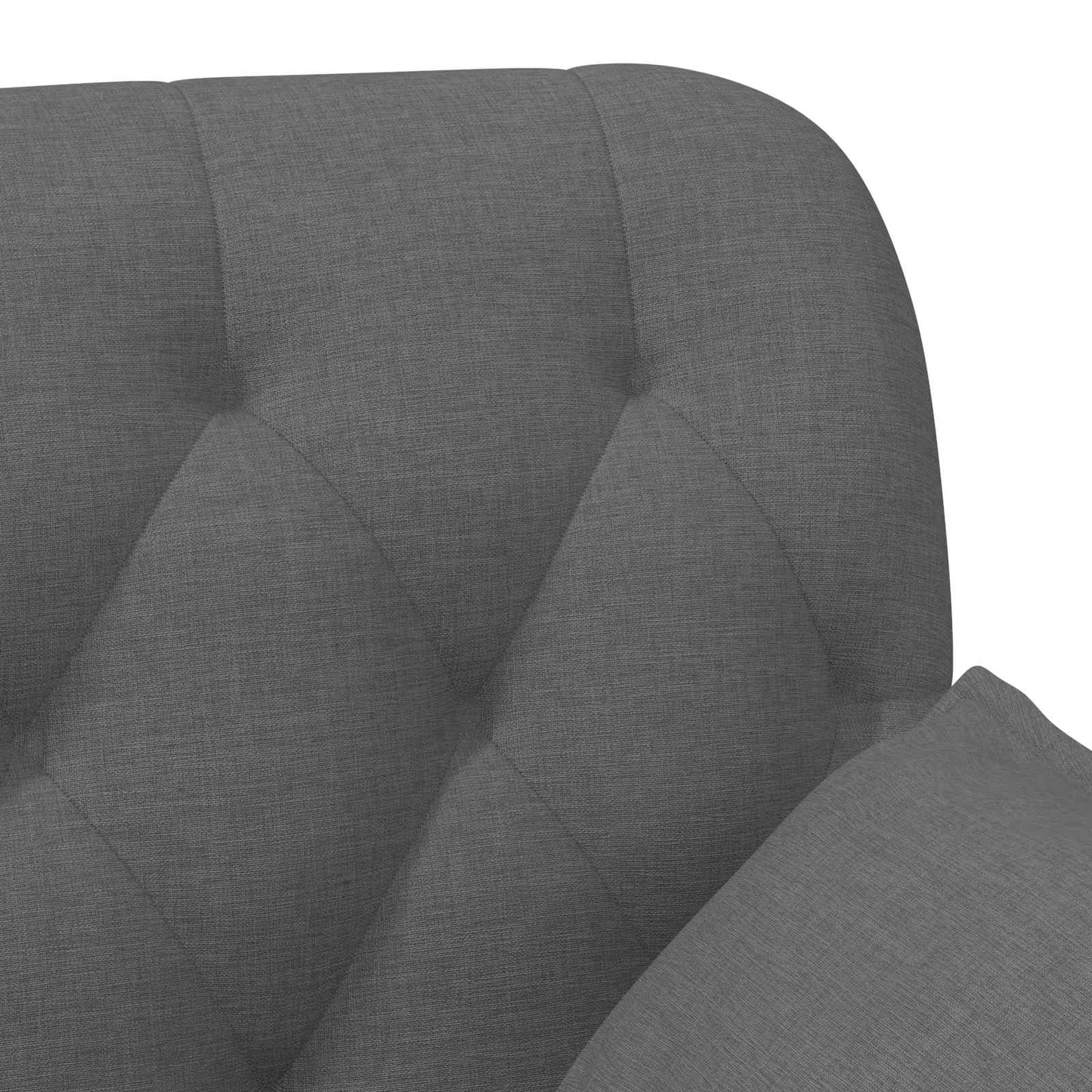 vidaXL Love seat με κουμπιά Σκούρο Γκρι 111 x 68 x 80 εκ. Ύφασμα