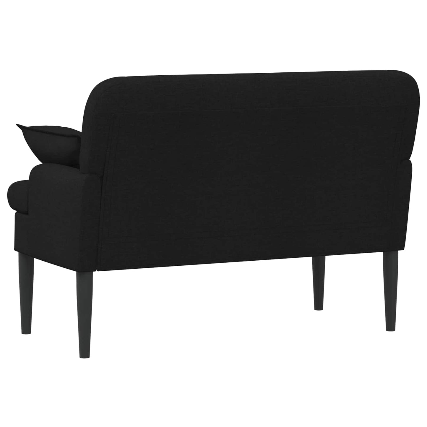 vidaXL Love seat με κουμπιά Μαύρο 111 x 68 x 80 εκ. Ύφασμα
