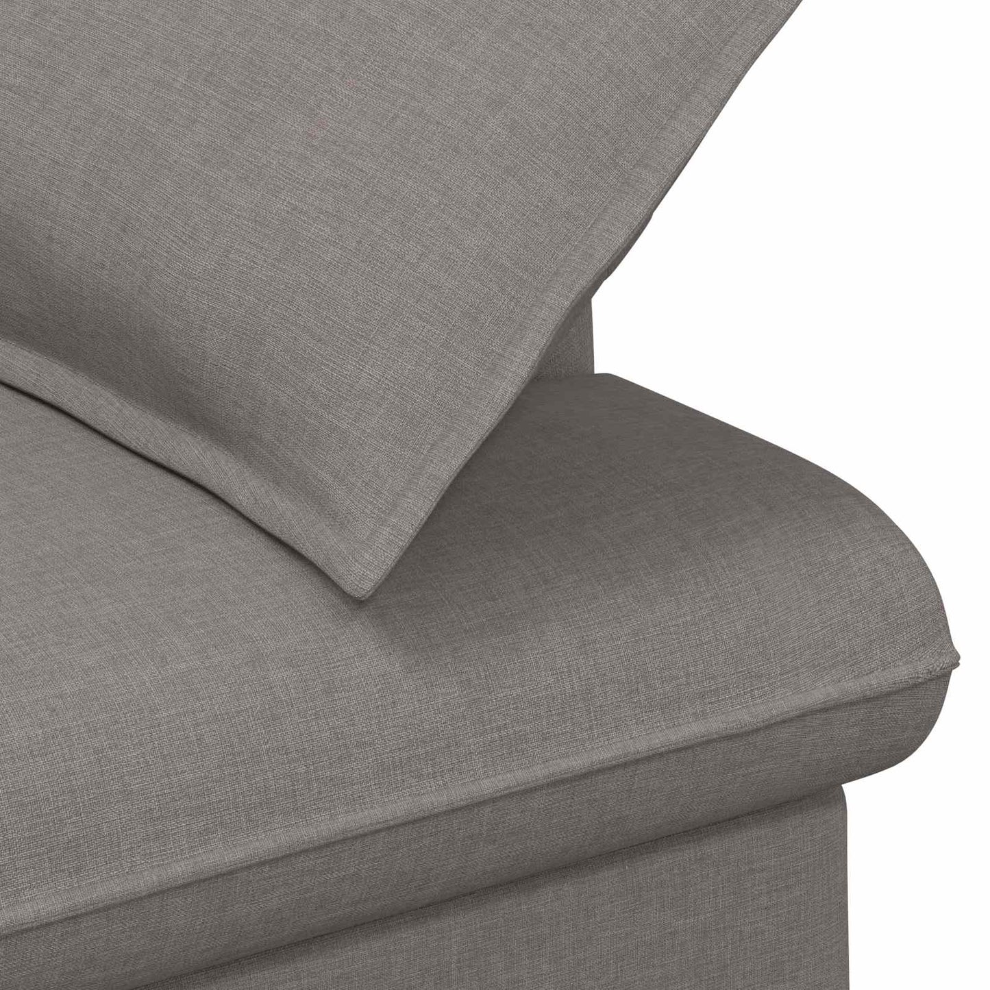 vidaXL Love seat με κουμπιά Taupe 111 x 68 x 80 εκ. Ύφασμα