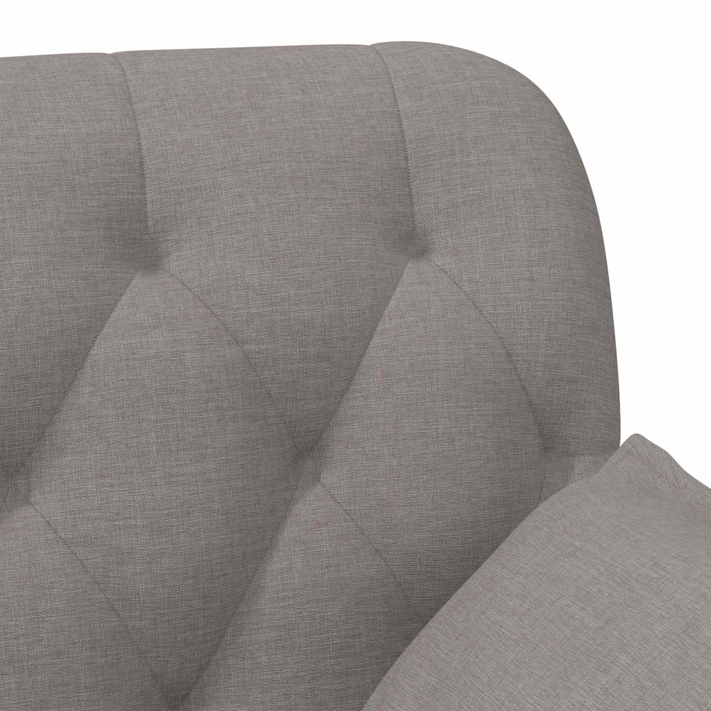 vidaXL Love seat με κουμπιά Taupe 111 x 68 x 80 εκ. Ύφασμα