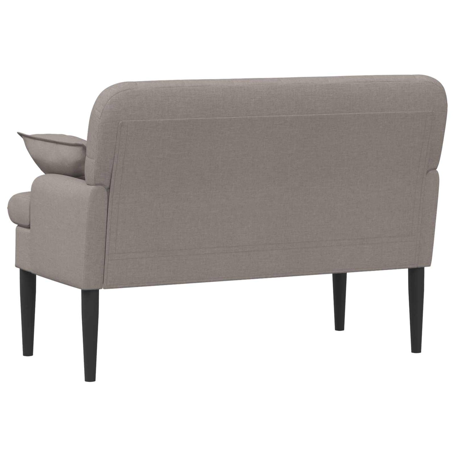 vidaXL Love seat με κουμπιά Taupe 111 x 68 x 80 εκ. Ύφασμα
