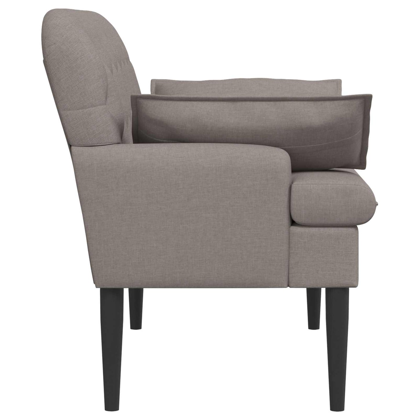 vidaXL Love seat με κουμπιά Taupe 111 x 68 x 80 εκ. Ύφασμα