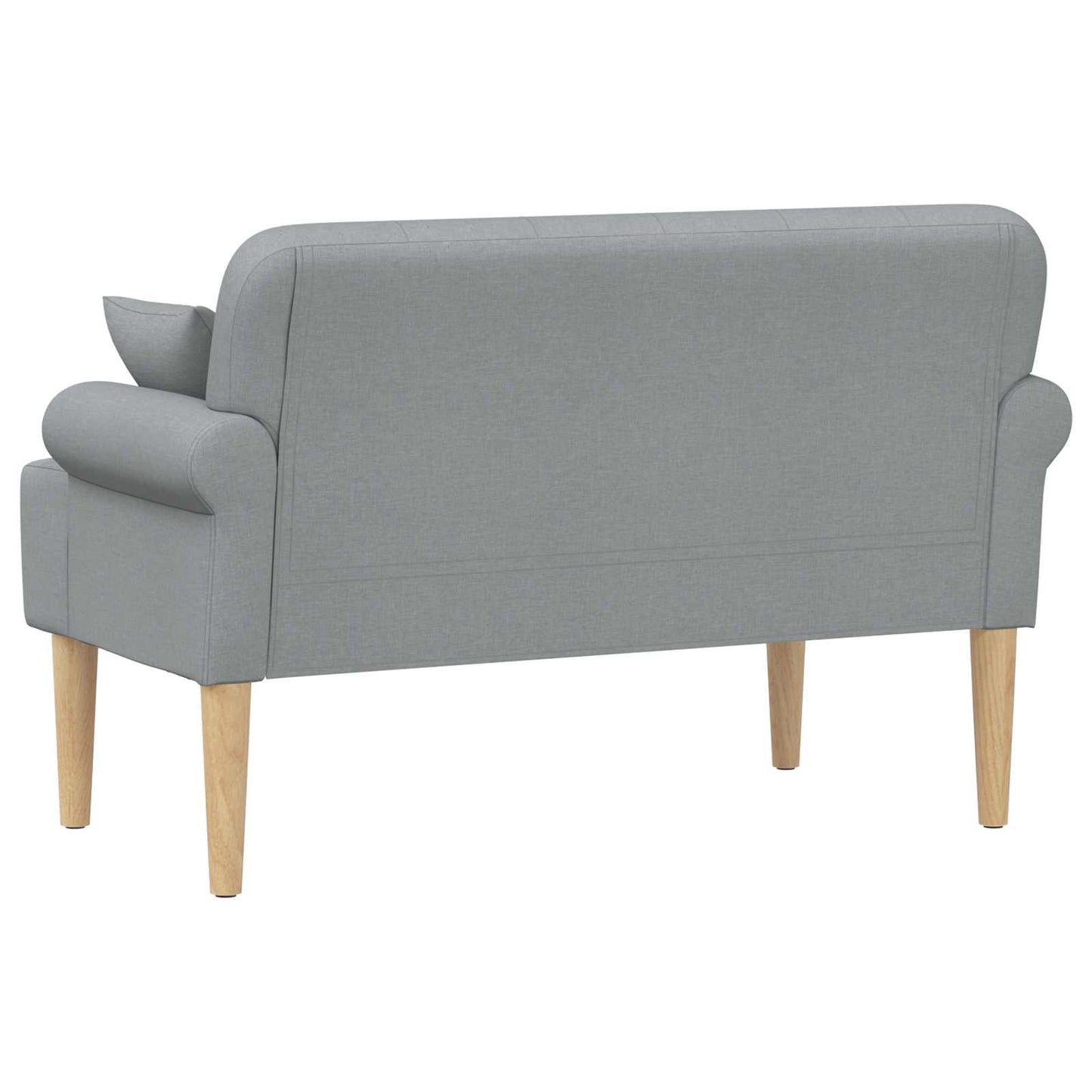 vidaXL Love seat με κουμπιά Ανοιχτό γκρι 120 x 65 x 79 εκ Ύφασμα