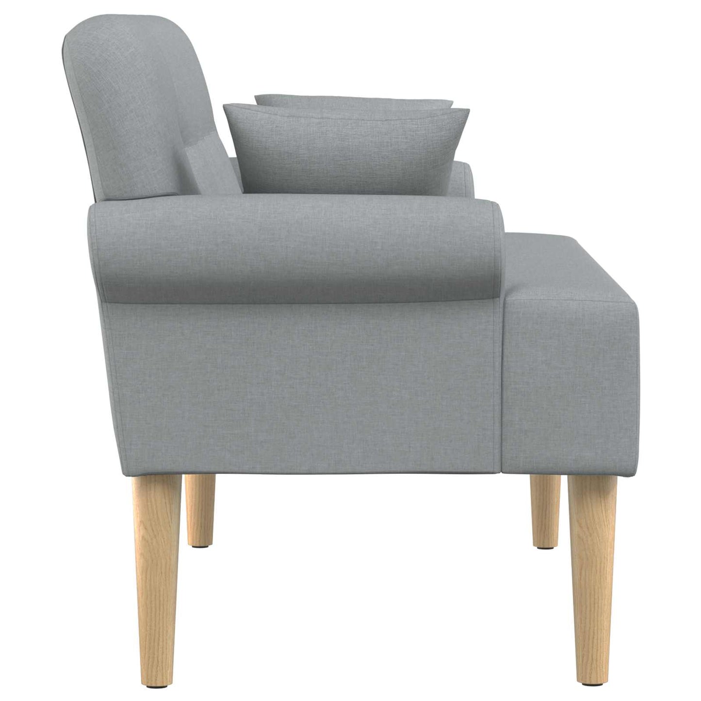 vidaXL Love seat με κουμπιά Ανοιχτό γκρι 120 x 65 x 79 εκ Ύφασμα