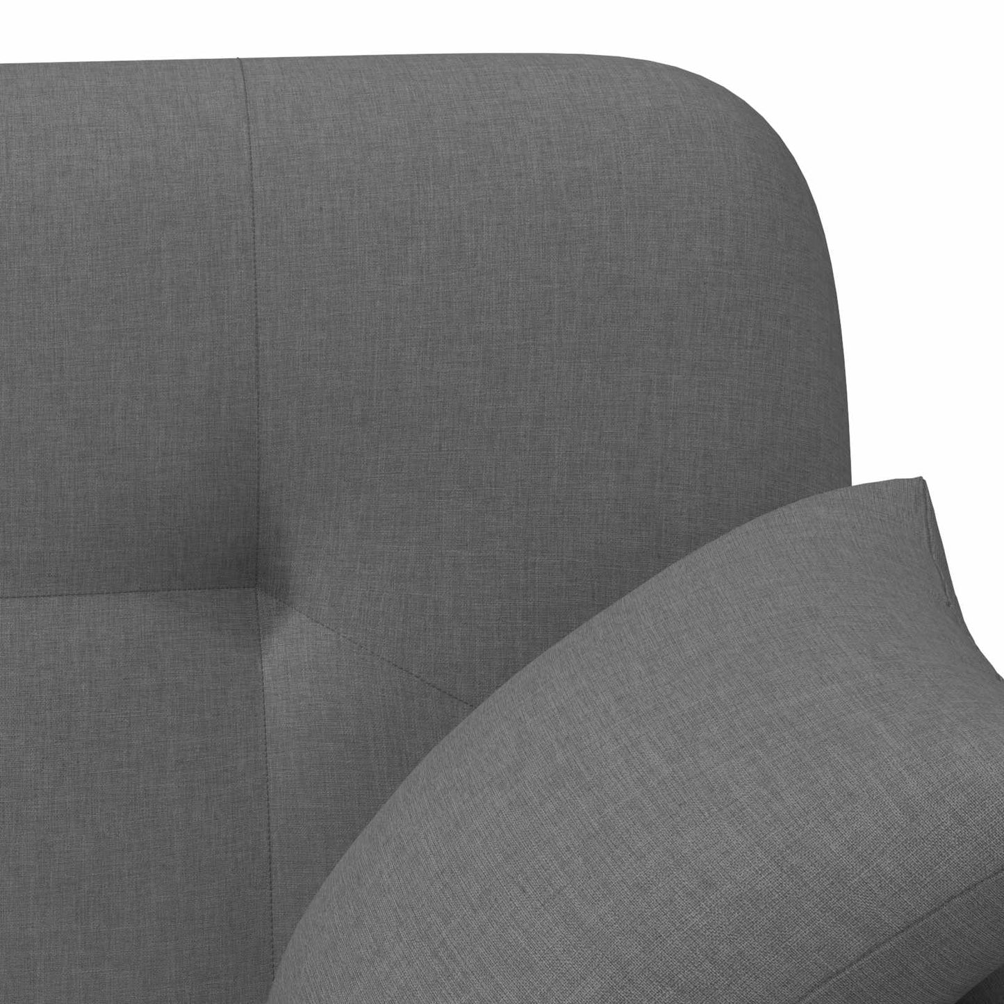 vidaXL Love seat με κουμπιά Σκούρο Γκρι 120 x 65 x 79 εκ Ύφασμα