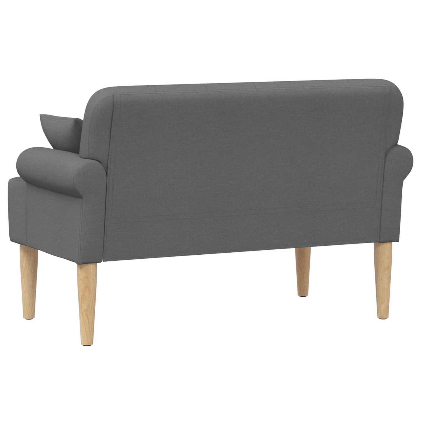 vidaXL Love seat με κουμπιά Σκούρο Γκρι 120 x 65 x 79 εκ Ύφασμα