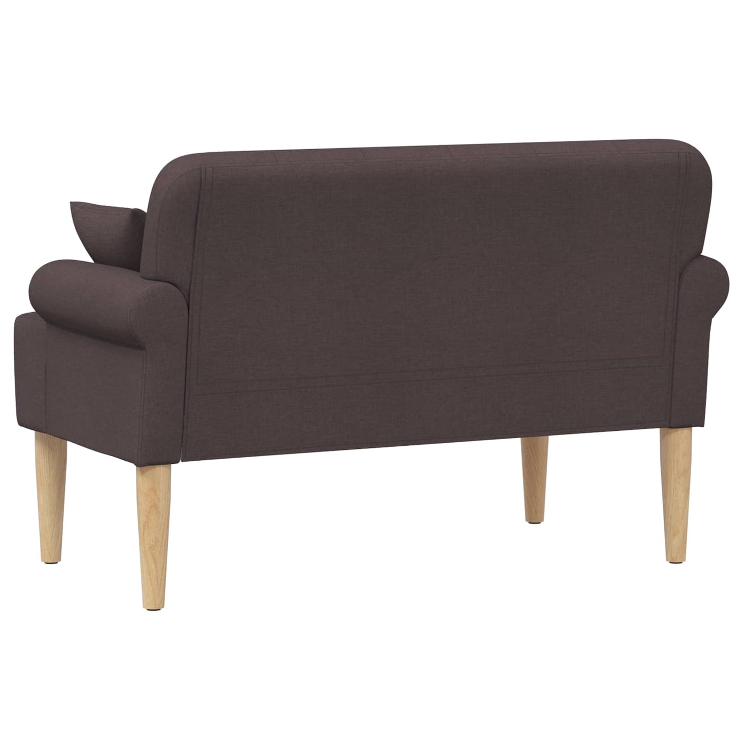 vidaXL Love seat με κουμπιά Σκούρο Καφέ 120 x 65 x 79 εκ Ύφασμα