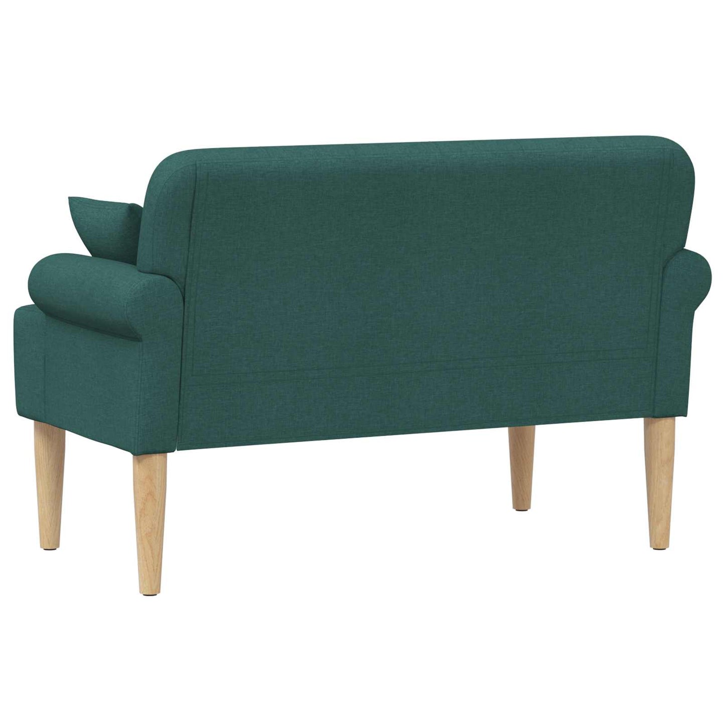 vidaXL Love seat με κουμπιά Σκούρο Πράσινο 120 x 65 x 79 εκ Ύφασμα