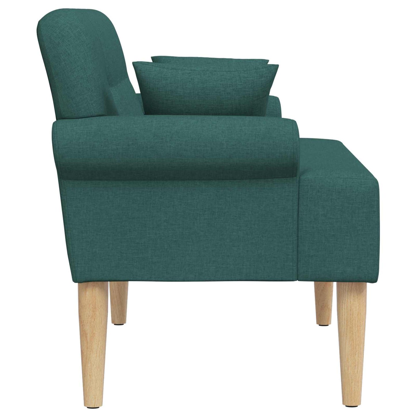 vidaXL Love seat με κουμπιά Σκούρο Πράσινο 120 x 65 x 79 εκ Ύφασμα