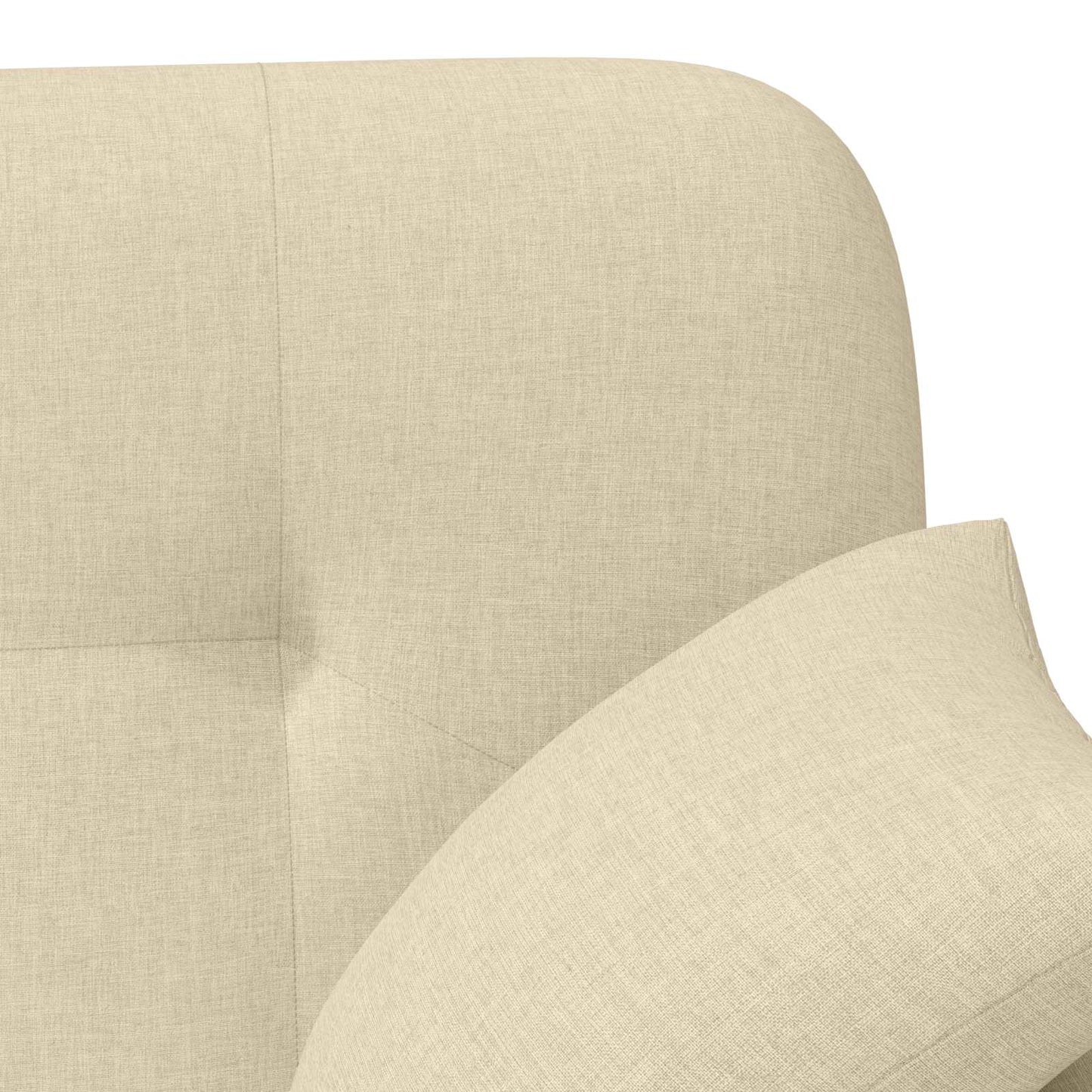 vidaXL Love seat με κουμπιά Κρεμ 120 x 65 x 79 εκ Ύφασμα