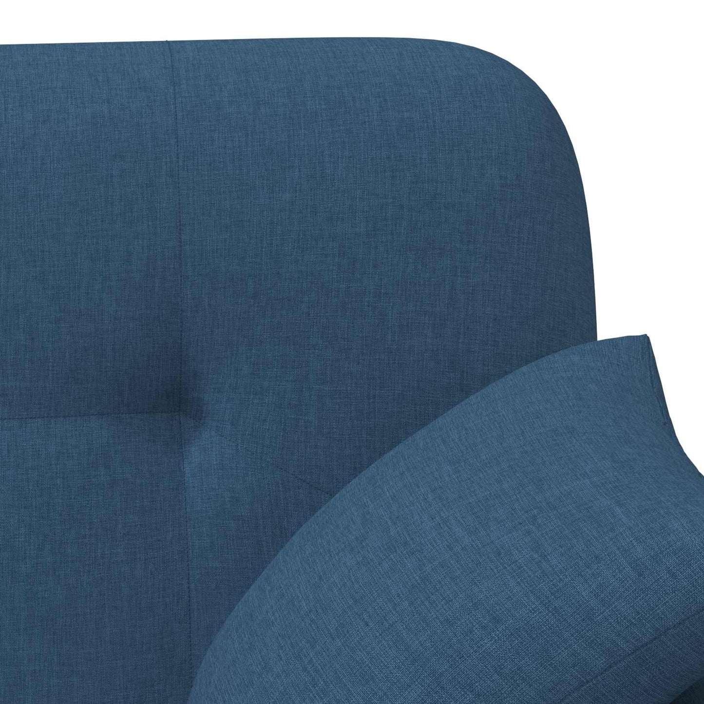 vidaXL Love seat με κουμπιά Μπλε 120 x 65 x 79 εκ Ύφασμα