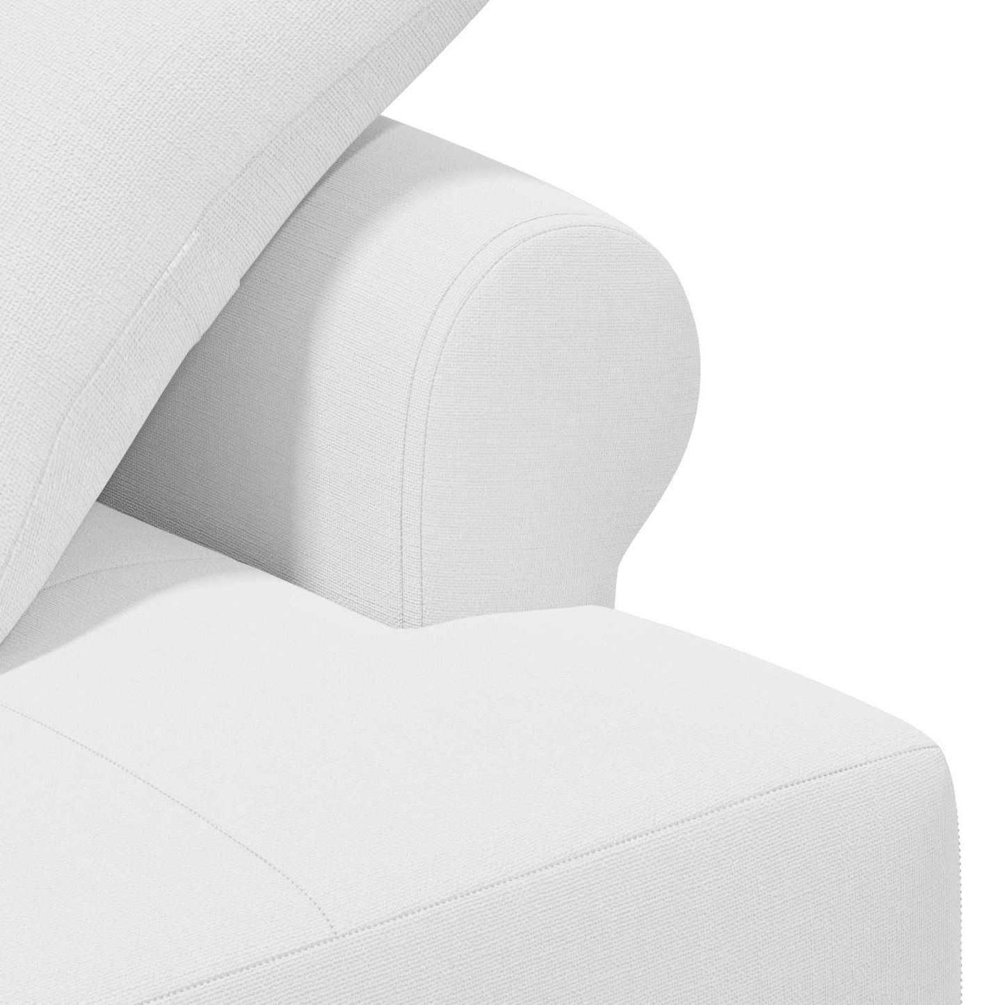 vidaXL Love seat με κουμπιά Λευκό 120 x 65 x 79 εκ Ύφασμα