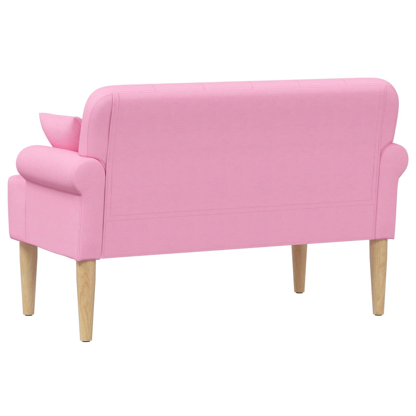 vidaXL Love seat με κουμπιά Ροζ 120 x 65 x 79 εκ Ύφασμα