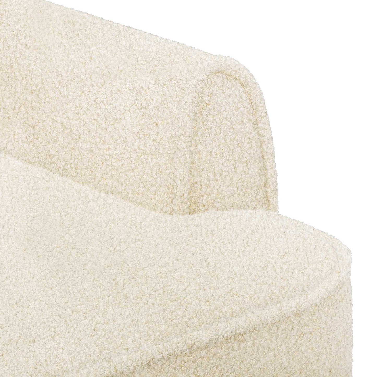 vidaXL Love seat με κουμπιά Κρεμ 117 x 67 x 77 εκ. Μπουκλέ