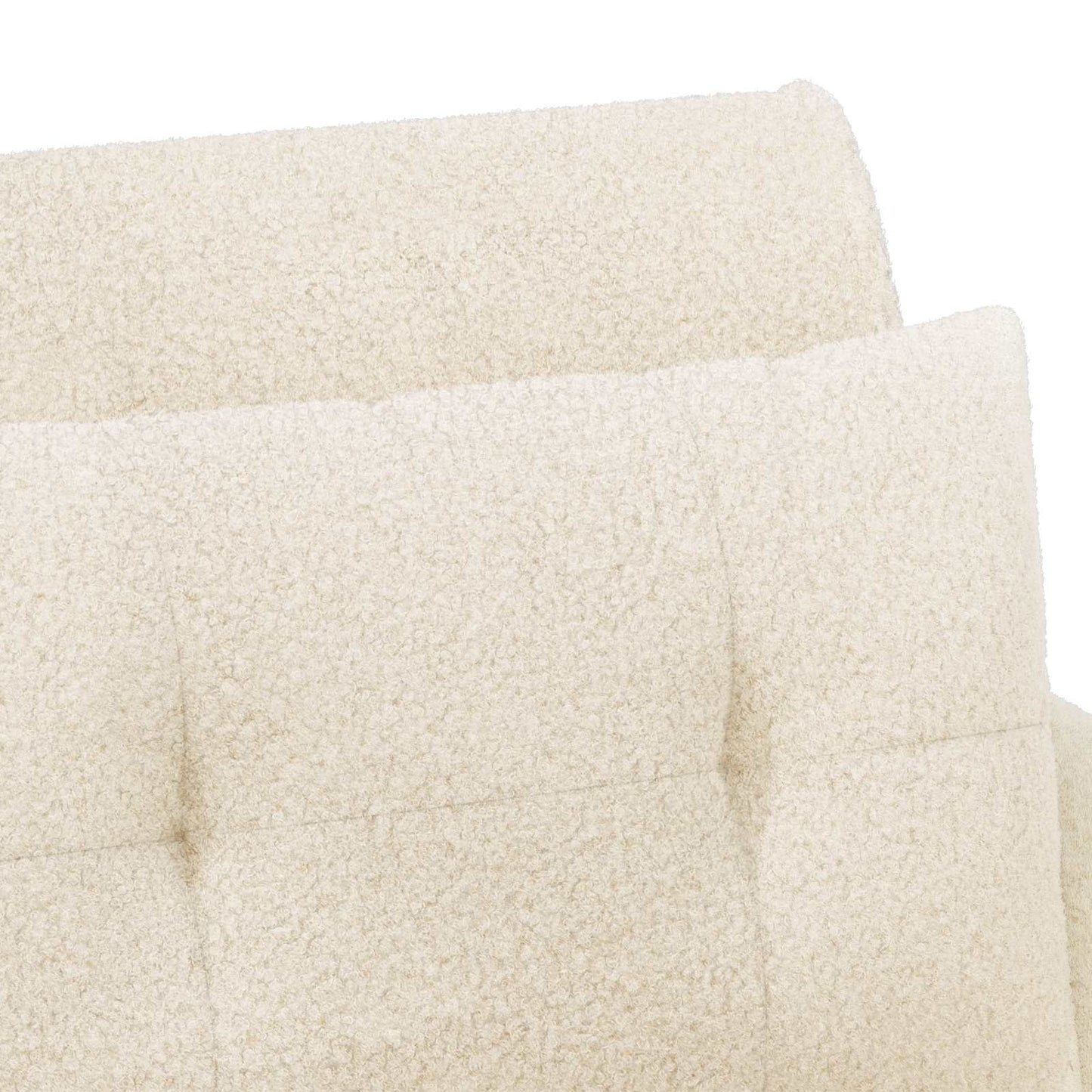 vidaXL Love seat με κουμπιά Κρεμ 117 x 67 x 77 εκ. Μπουκλέ