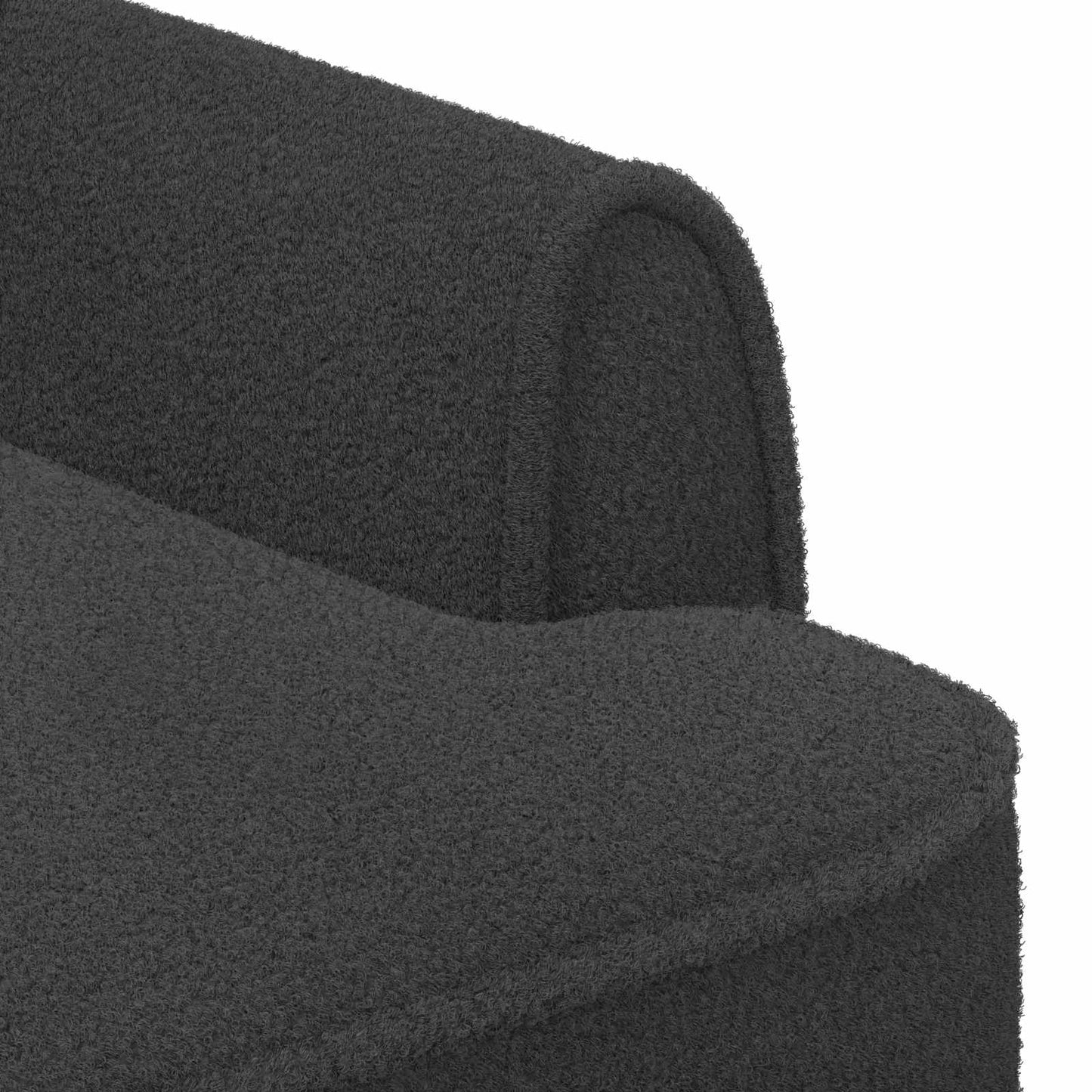 vidaXL Love seat με κουμπιά Σκούρο Γκρι 117 x 67 x 77 εκ. Μπουκλέ