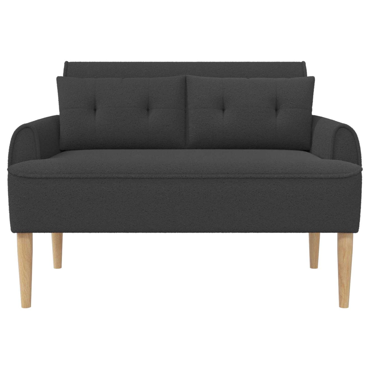 vidaXL Love seat με κουμπιά Σκούρο Γκρι 117 x 67 x 77 εκ. Μπουκλέ
