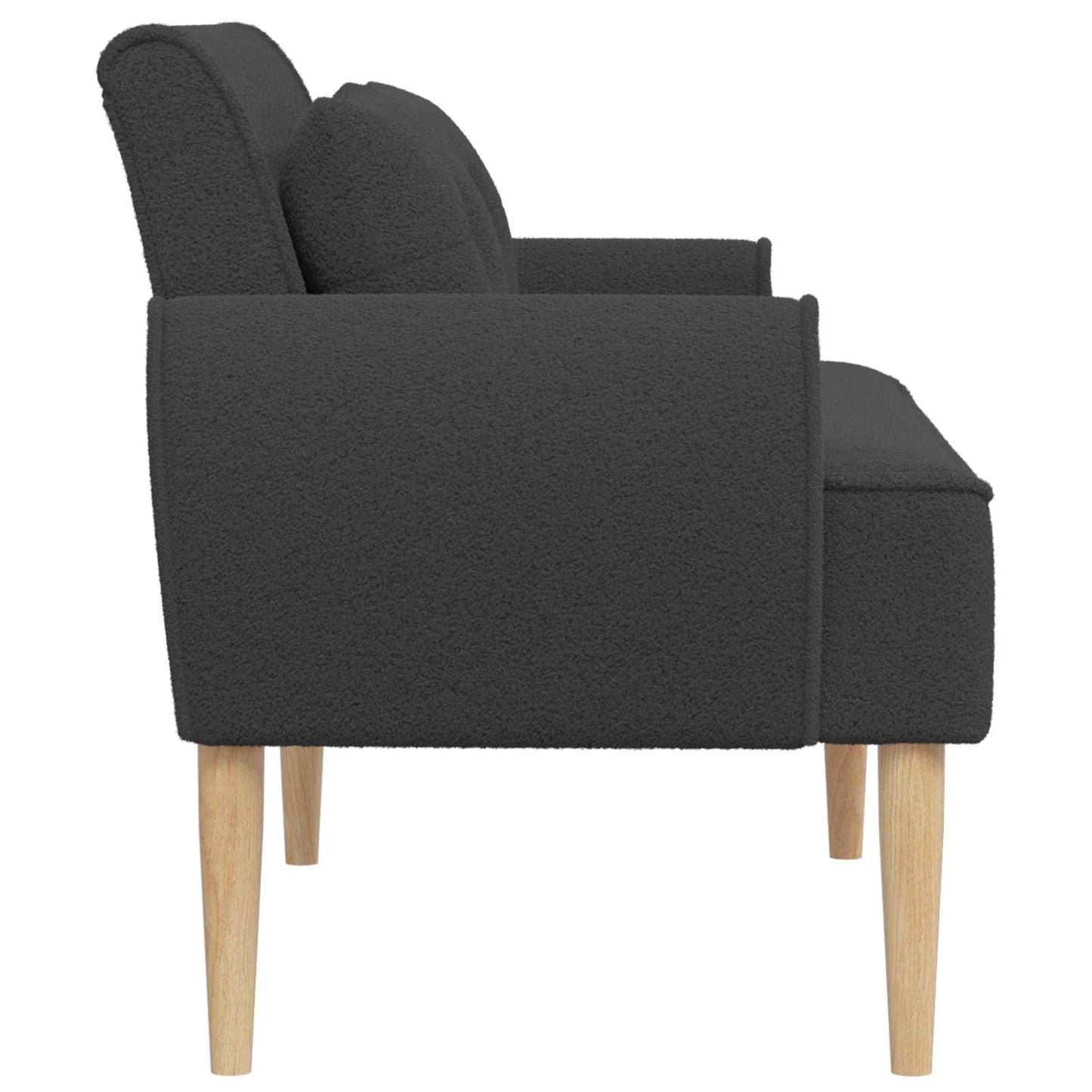 vidaXL Love seat με κουμπιά Σκούρο Γκρι 117 x 67 x 77 εκ. Μπουκλέ
