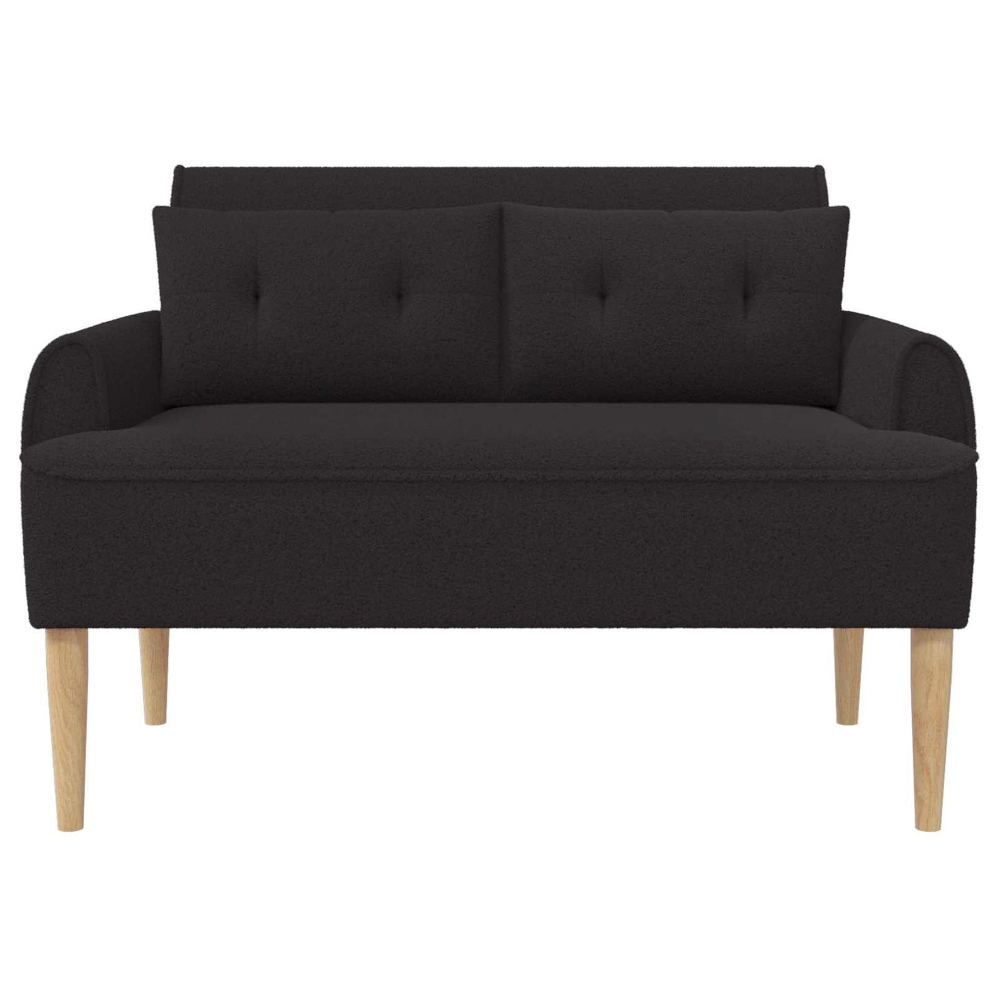 vidaXL Love seat με κουμπιά Μαύρο 117 x 67 x 77 εκ. Μπουκλέ