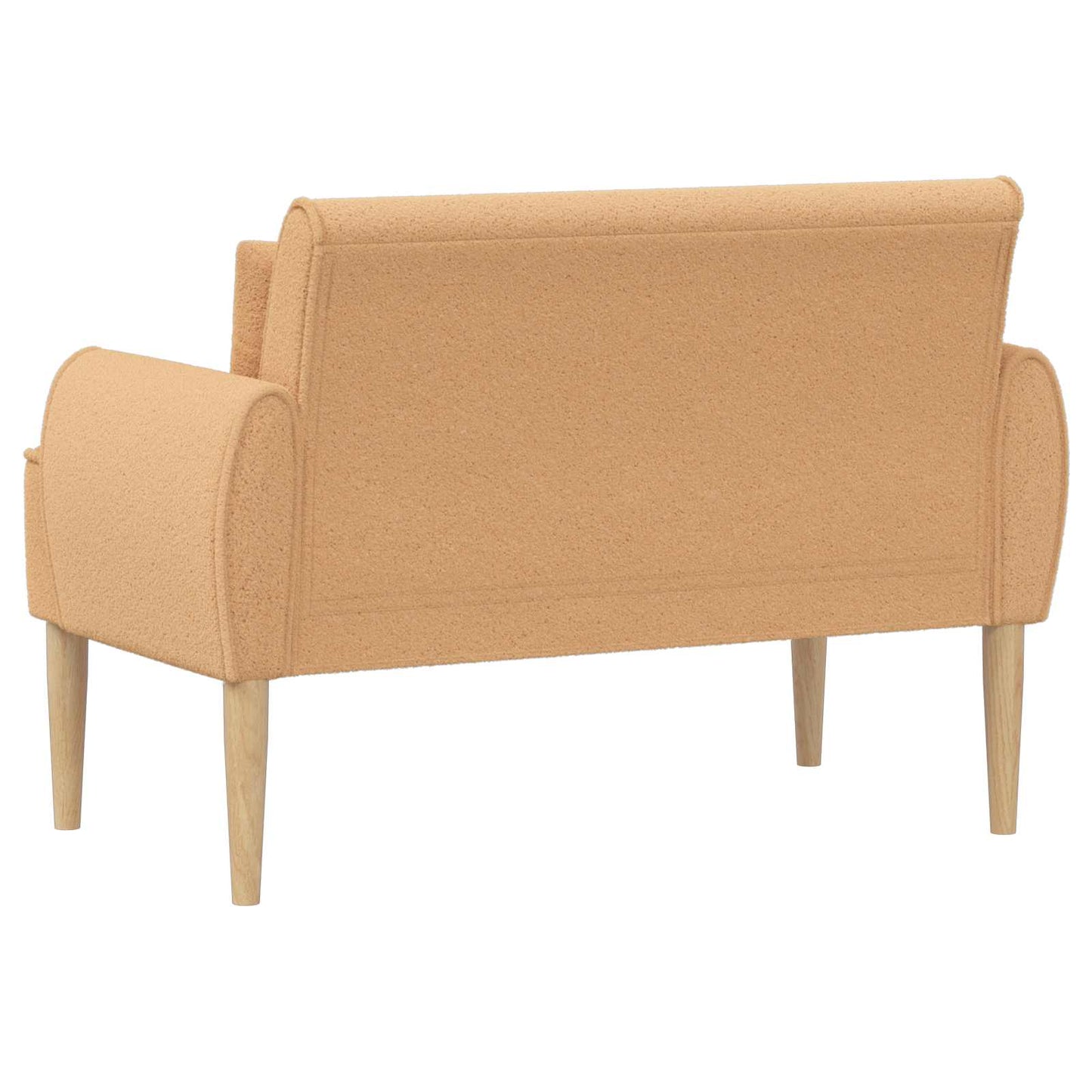 vidaXL Love seat με κουμπιά Μπεζ 117 x 67 x 77 εκ. Μπουκλέ
