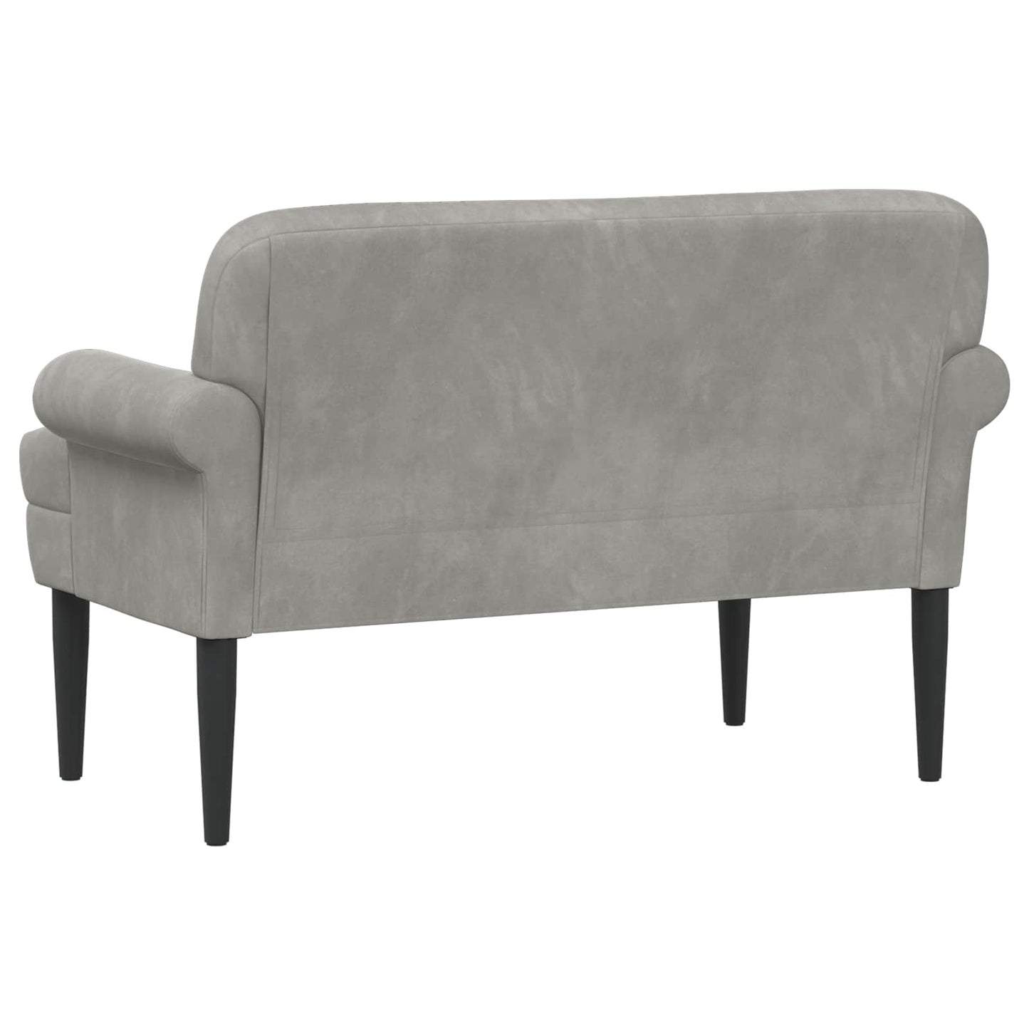 vidaXL Love seat με κουμπιά Ανοιχτό γκρι 120 x 66 x 78 εκ. Βελούδο