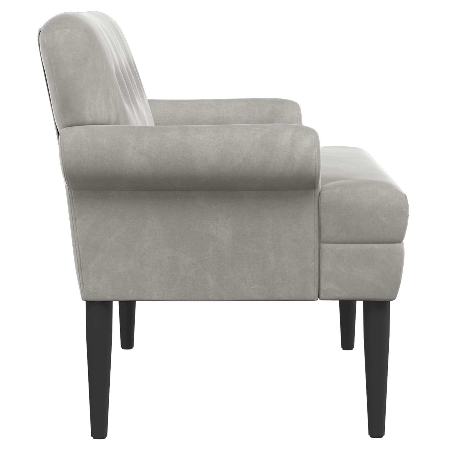 vidaXL Love seat με κουμπιά Ανοιχτό γκρι 120 x 66 x 78 εκ. Βελούδο