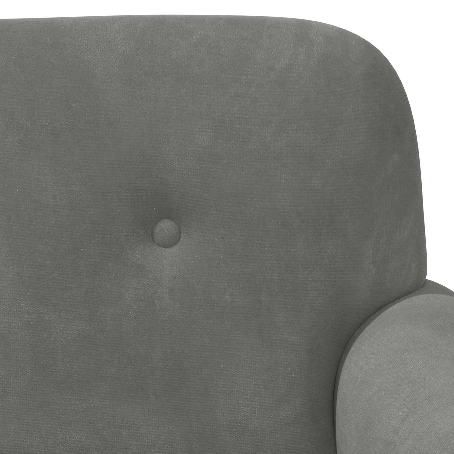 vidaXL Love seat με κουμπιά Σκούρο Γκρι 120 x 66 x 78 εκ. Βελούδο