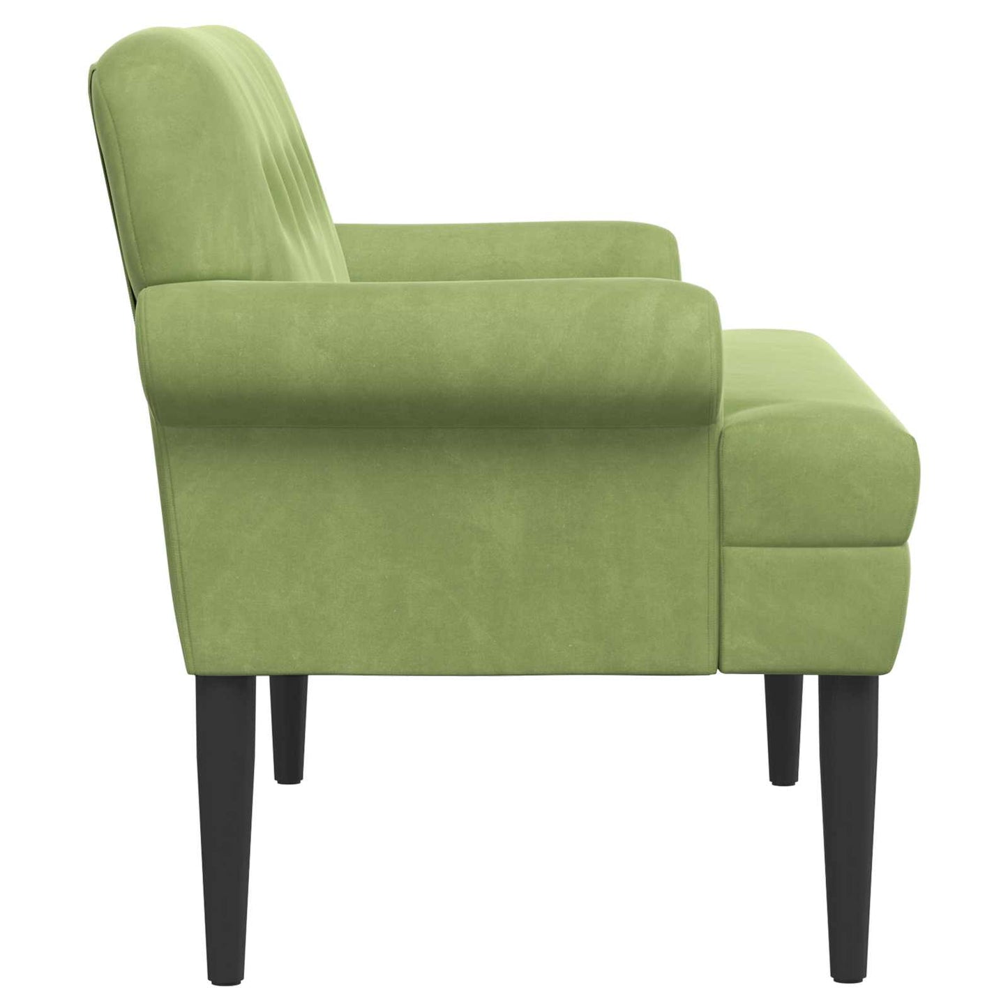 vidaXL Love seat με κουμπιά Ανοιχτό Πράσινο 120 x 66 x 78 εκ. Βελούδο