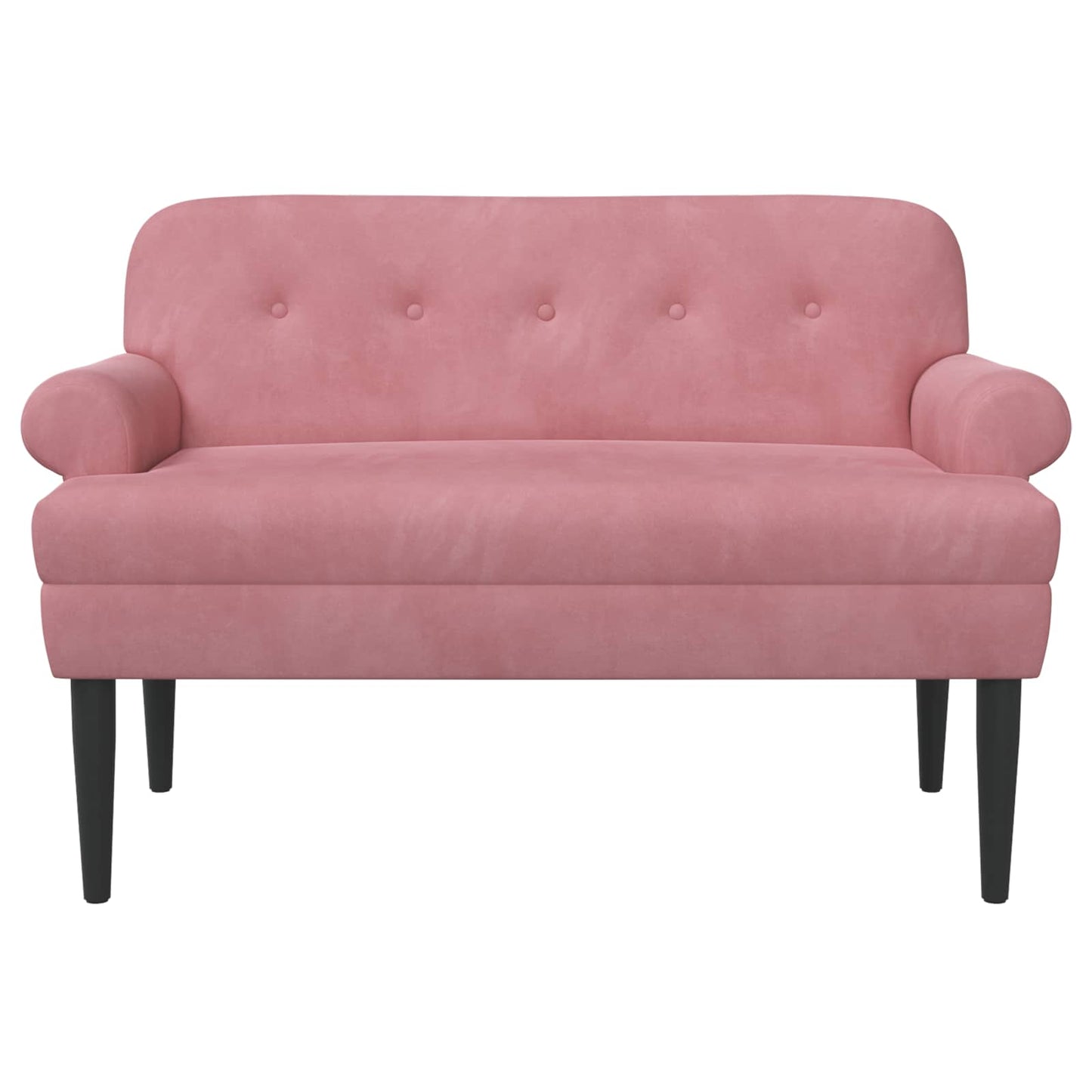 vidaXL Love seat με κουμπιά Ροζ 120 x 66 x 78 εκ. Βελούδο