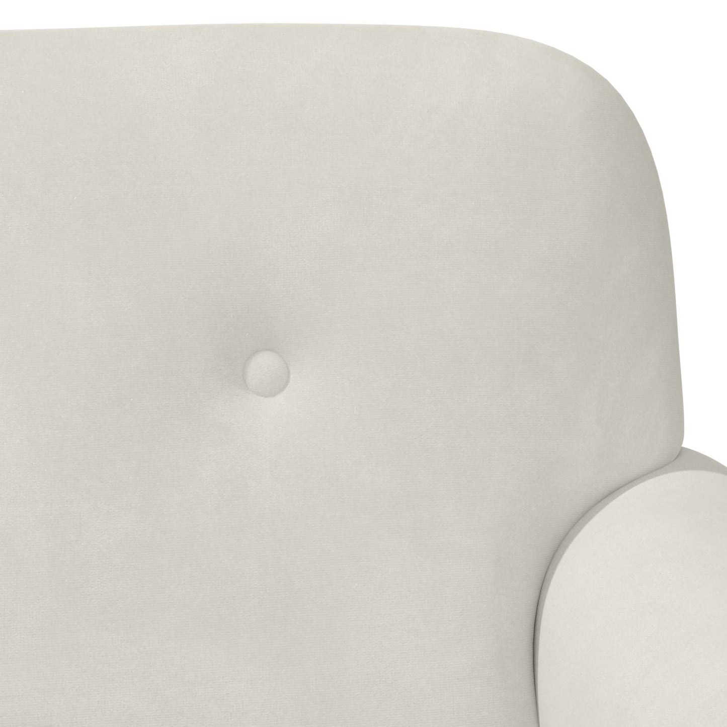 vidaXL Love seat με κουμπιά Κρεμ 120 x 66 x 78 εκ. Βελούδο