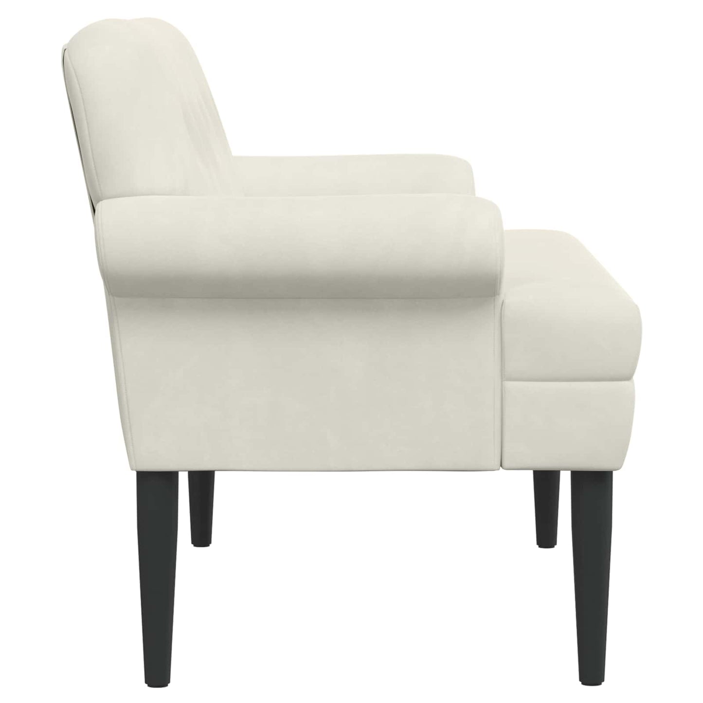 vidaXL Love seat με κουμπιά Κρεμ 120 x 66 x 78 εκ. Βελούδο
