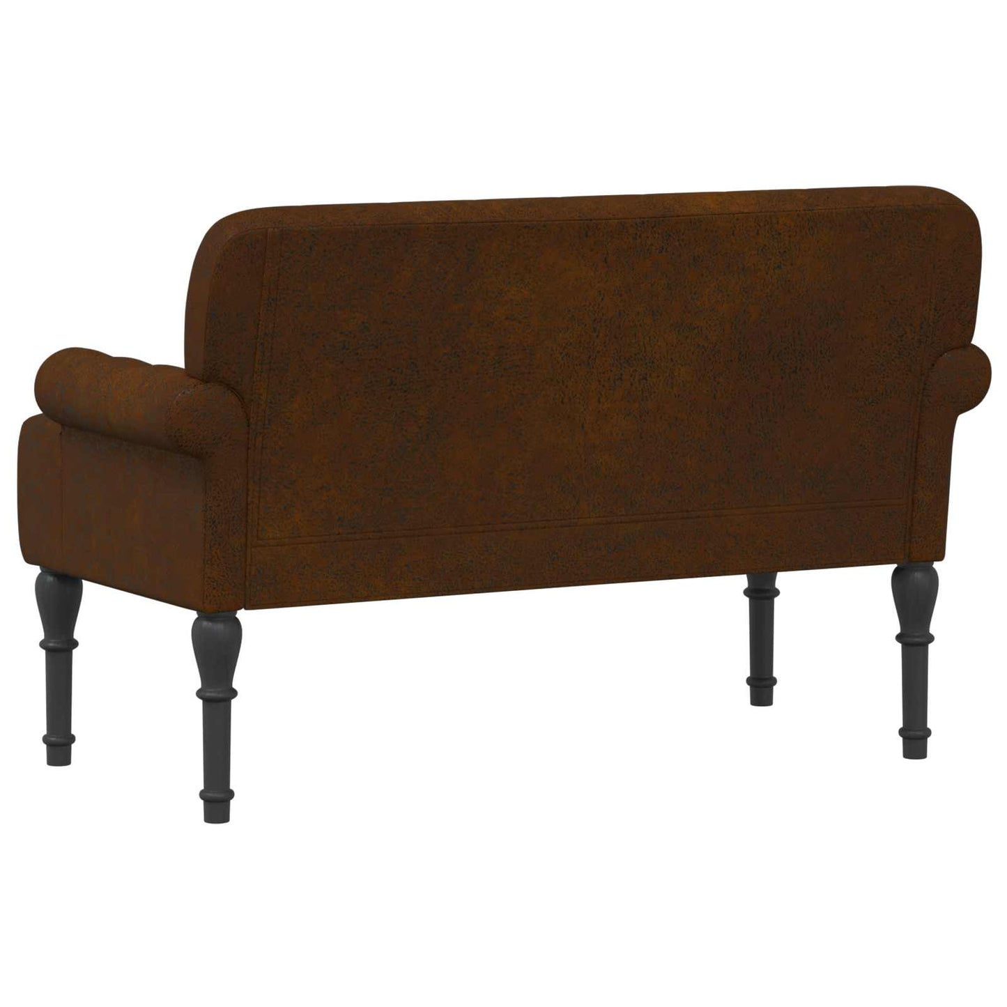vidaXL Love seat με κουμπιά Καφέ 120 x 65 x 78 εκ