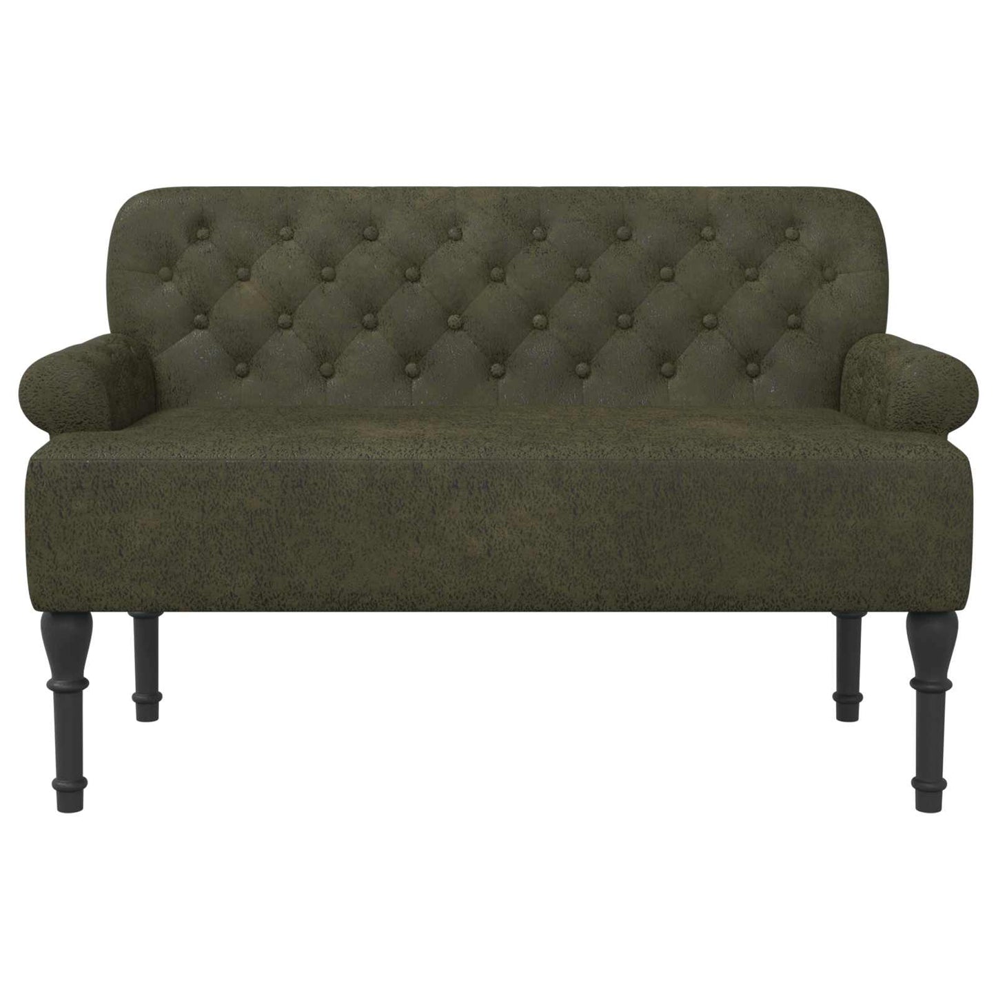 vidaXL Love seat με κουμπιά Στρατιωτικό Πράσινο 120 x 65 x 78 εκ