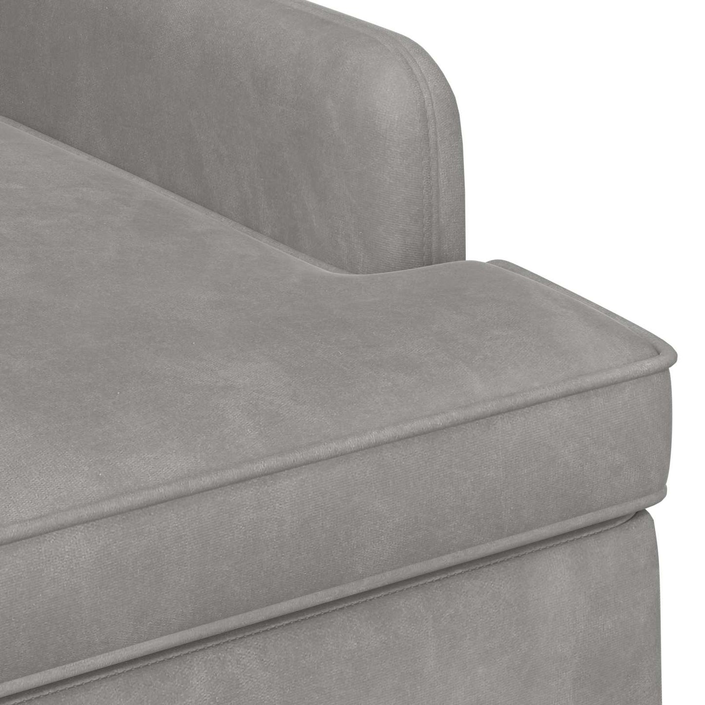 vidaXL Love seat με κουμπιά Ανοιχτό γκρι 111 x 65 x 79 εκ Βελούδο