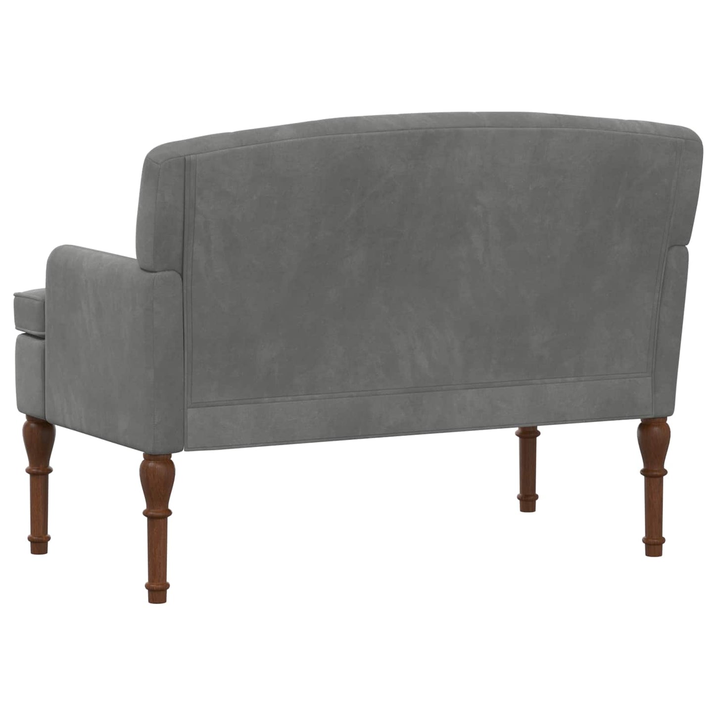 vidaXL Love seat με κουμπιά Σκούρο Γκρι 111 x 65 x 79 εκ Βελούδο