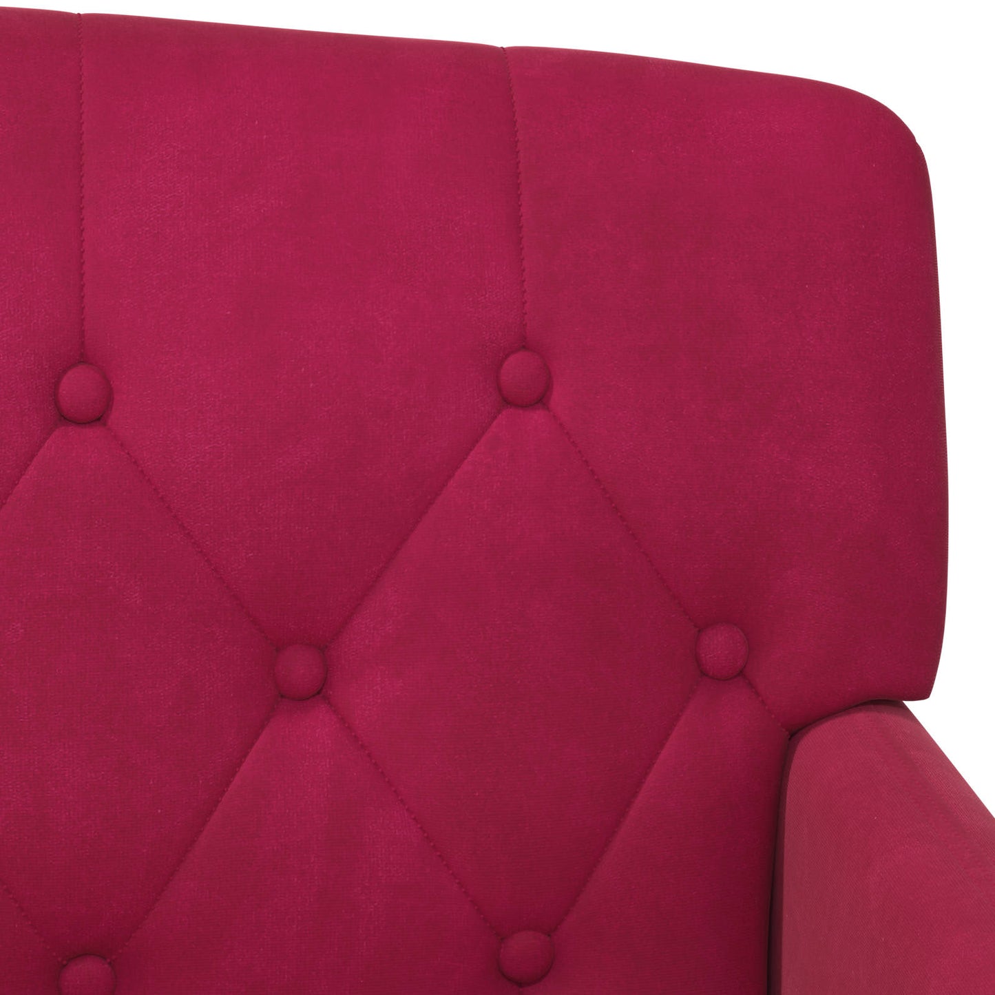 vidaXL Love seat με κουμπιά Κόκκινο 111 x 65 x 79 εκ Βελούδο
