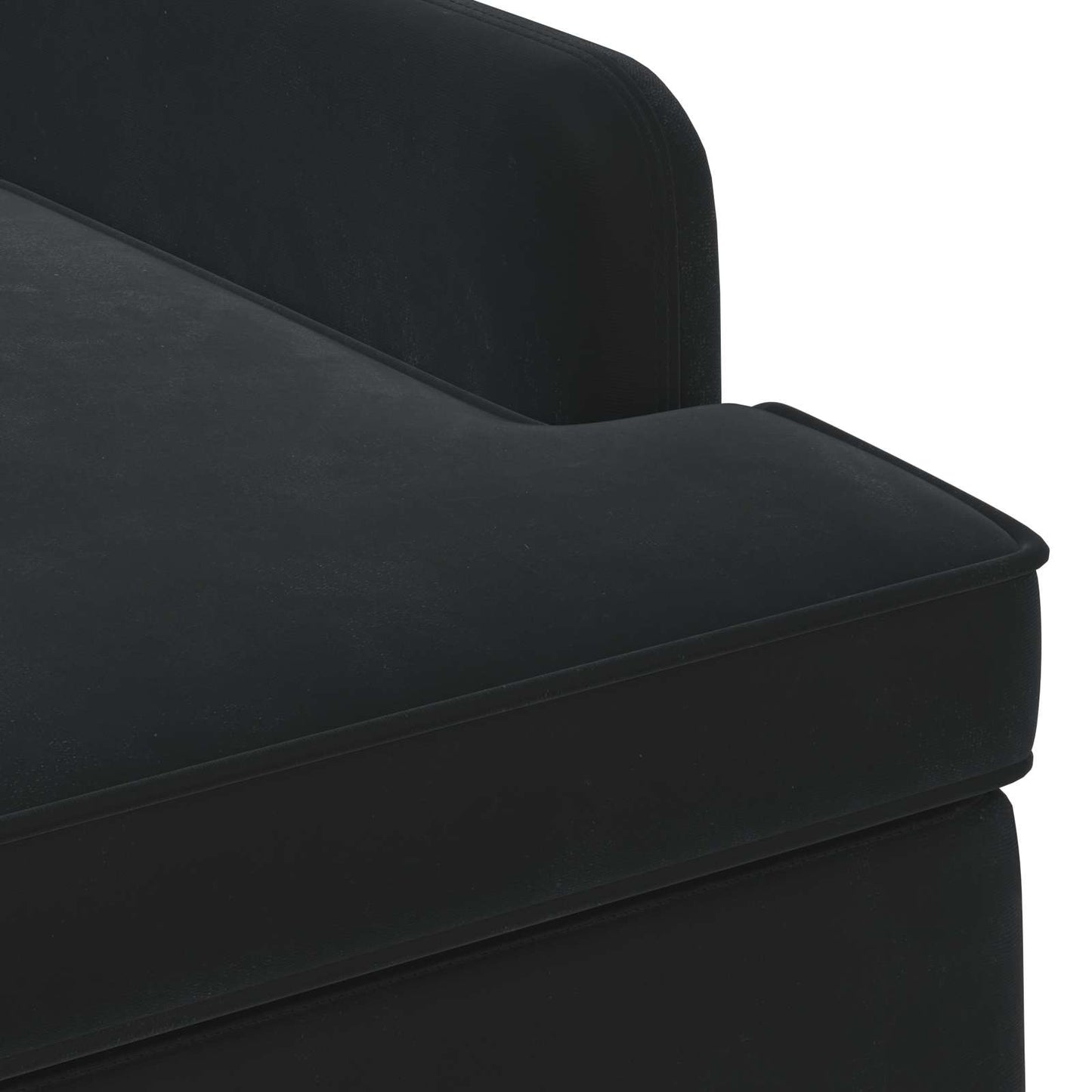 vidaXL Love seat με κουμπιά Μαύρο 111 x 65 x 79 εκ Βελούδο