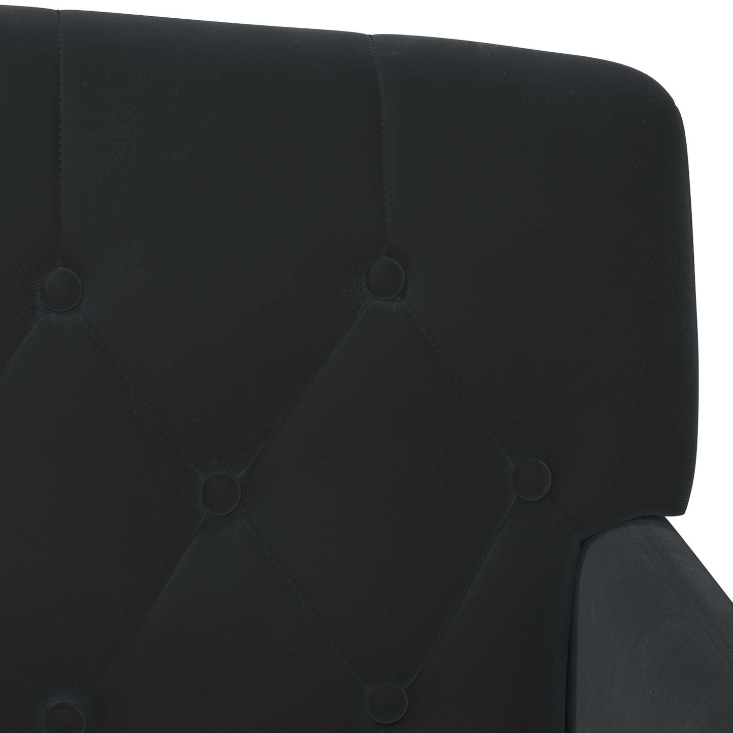 vidaXL Love seat με κουμπιά Μαύρο 111 x 65 x 79 εκ Βελούδο