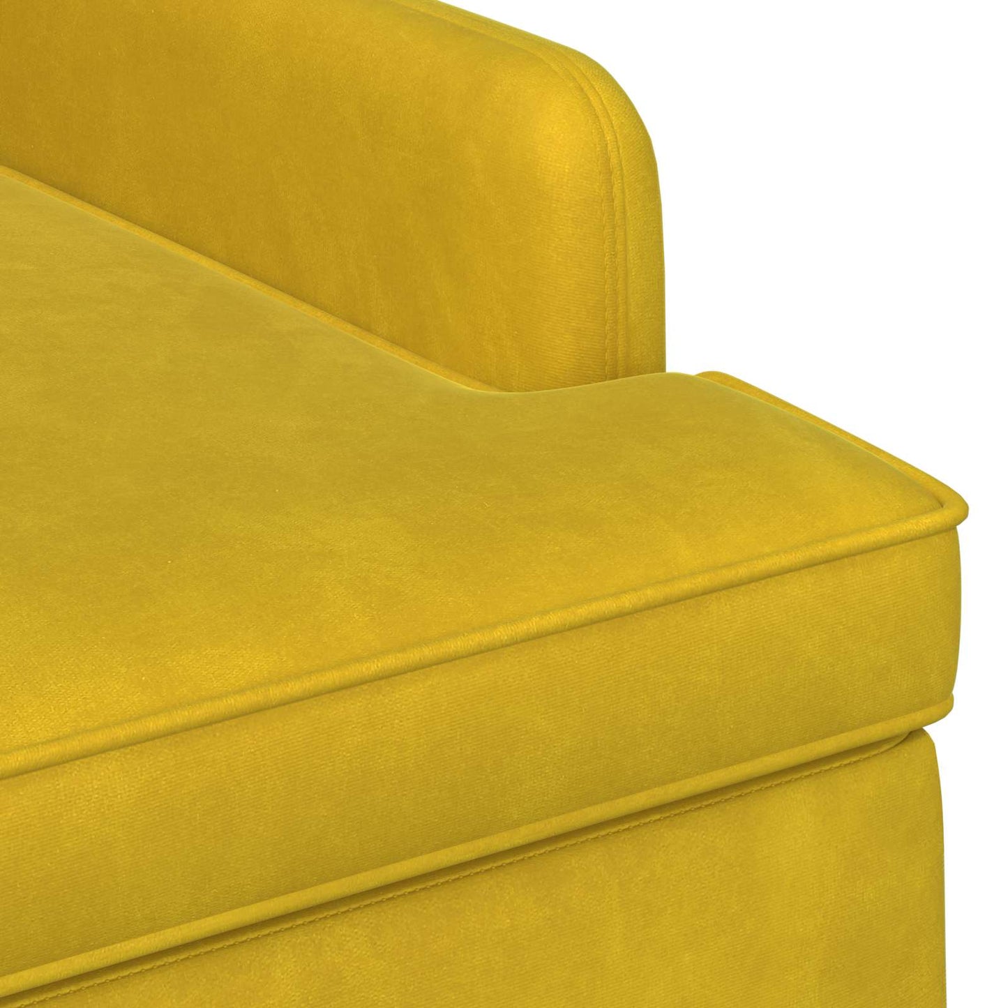 vidaXL Love seat με κουμπιά Απαλό Κίτρινο 111 x 65 x 79 εκ Βελούδο