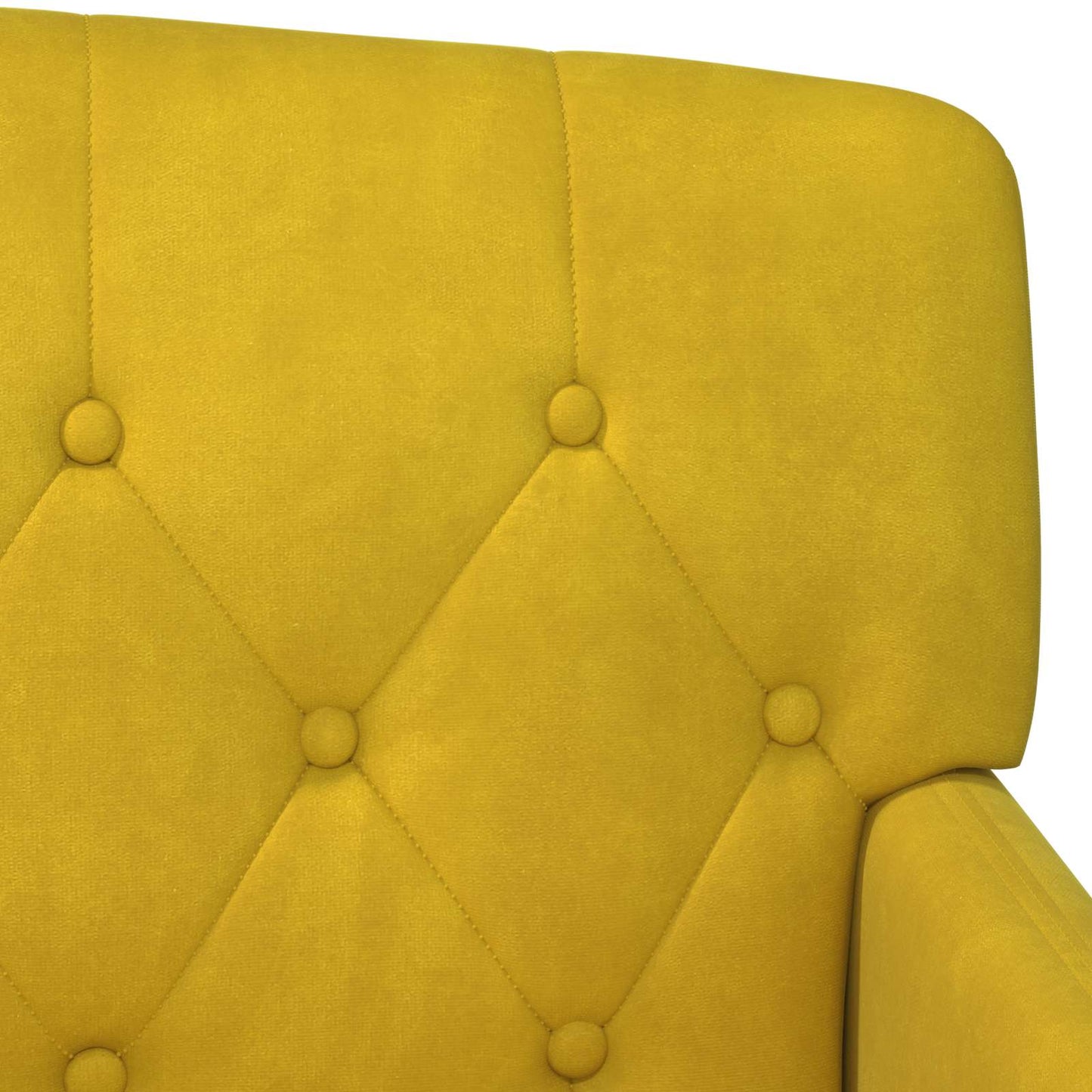 vidaXL Love seat με κουμπιά Απαλό Κίτρινο 111 x 65 x 79 εκ Βελούδο