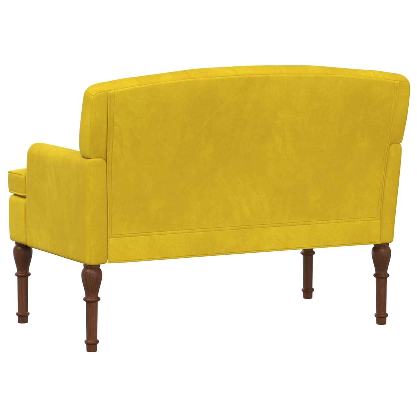 vidaXL Love seat με κουμπιά Απαλό Κίτρινο 111 x 65 x 79 εκ Βελούδο