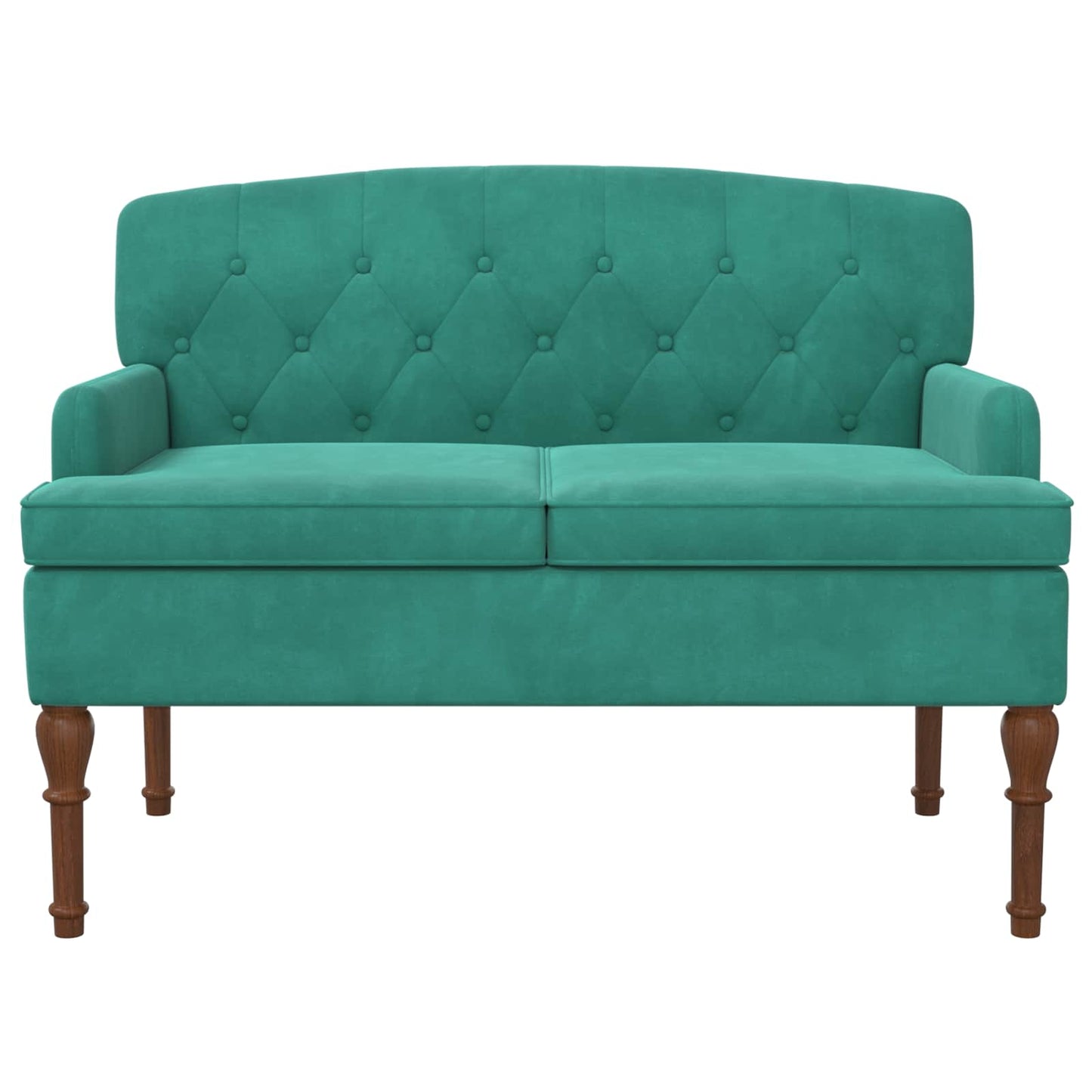 vidaXL Love seat με κουμπιά Τιρκουάζ 111 x 65 x 79 εκ Βελούδο
