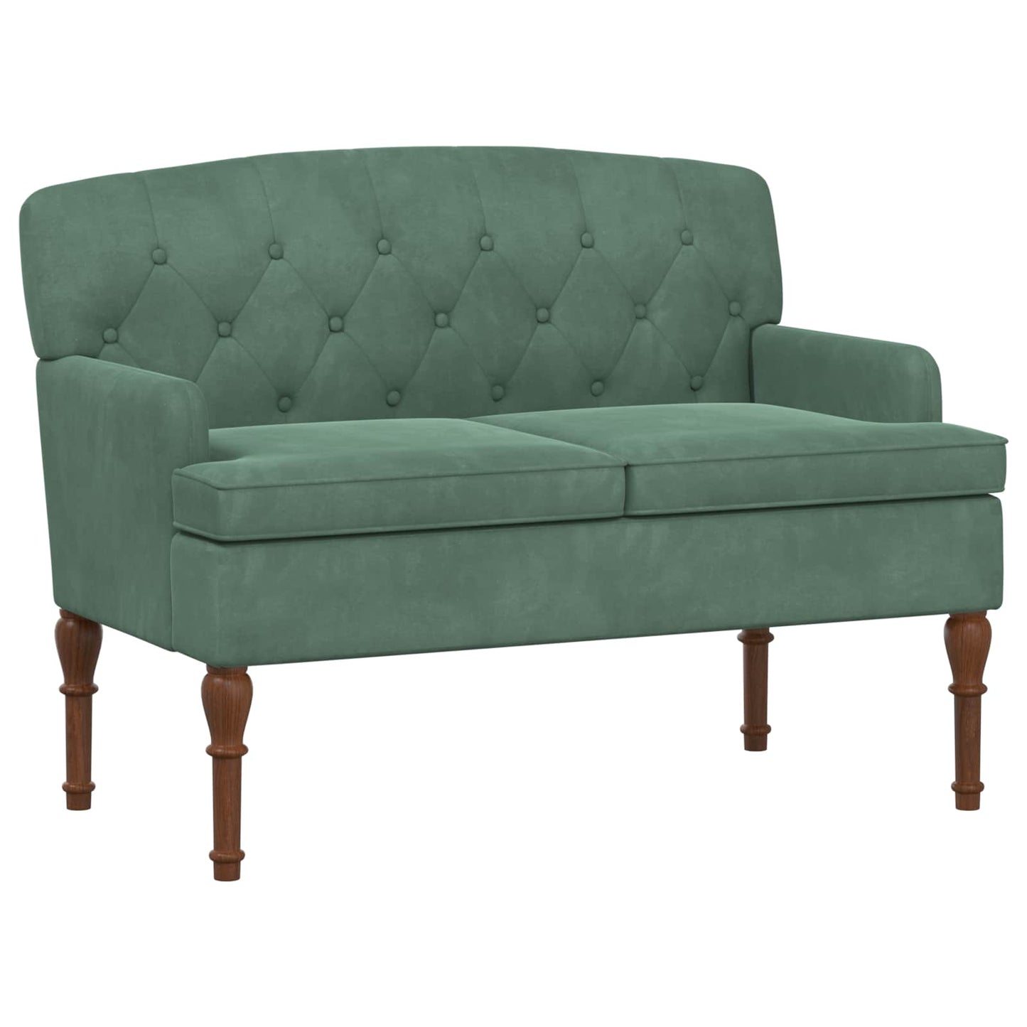 vidaXL Love seat με κουμπιά Θαλασσί 111 x 65 x 79 εκ Βελούδο
